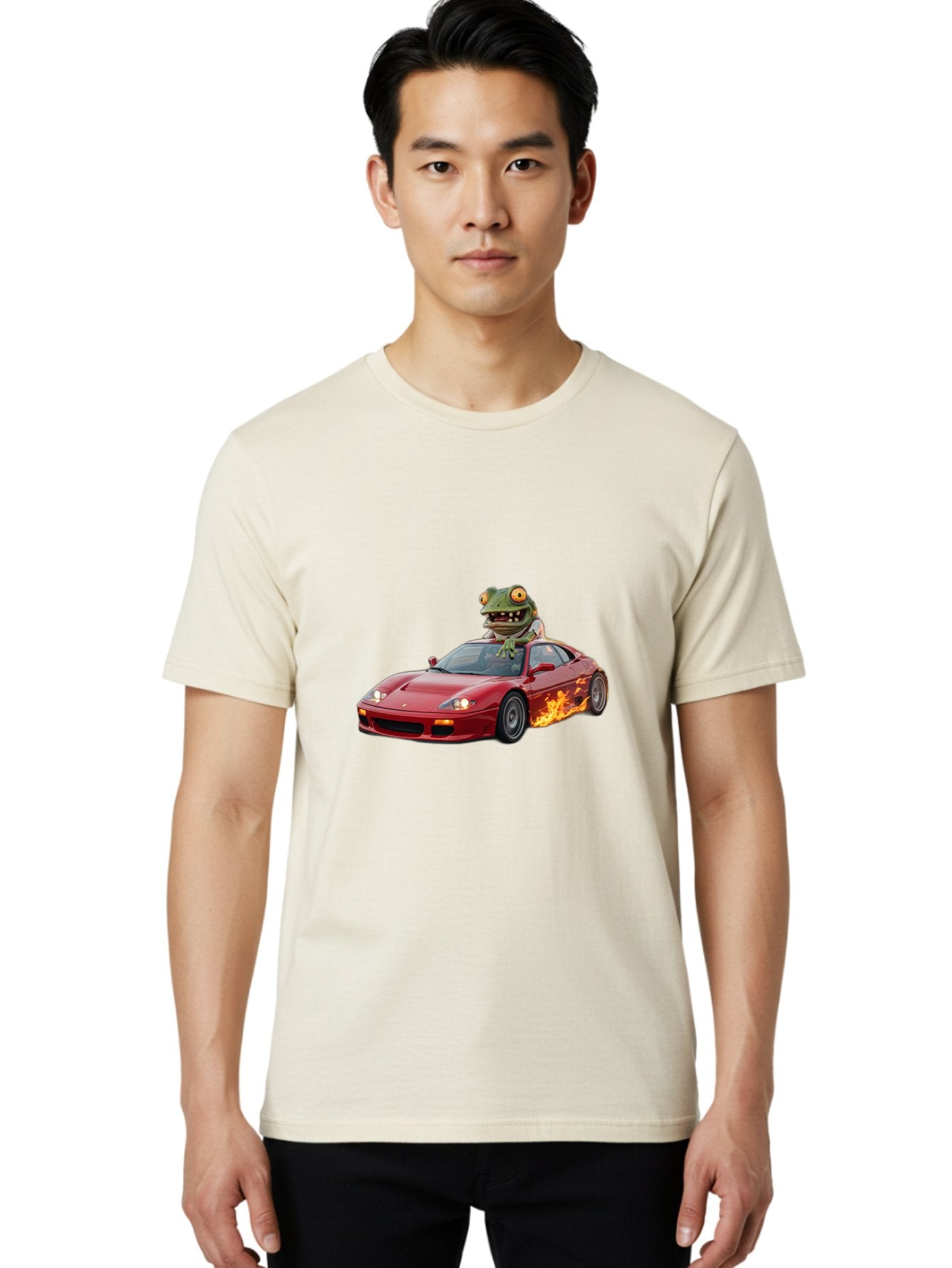 Frog-Riding-Ferrari Men'S Graphic Tee, 100% Cotton, Comfortable Casual Summer Wear, Machine Washable, Vintage Camera, Old Camera, Antique Camera, Black Camera, Classic Photography, Photography Equipment, Nostalgic Device, Film Camera, Baf845 26