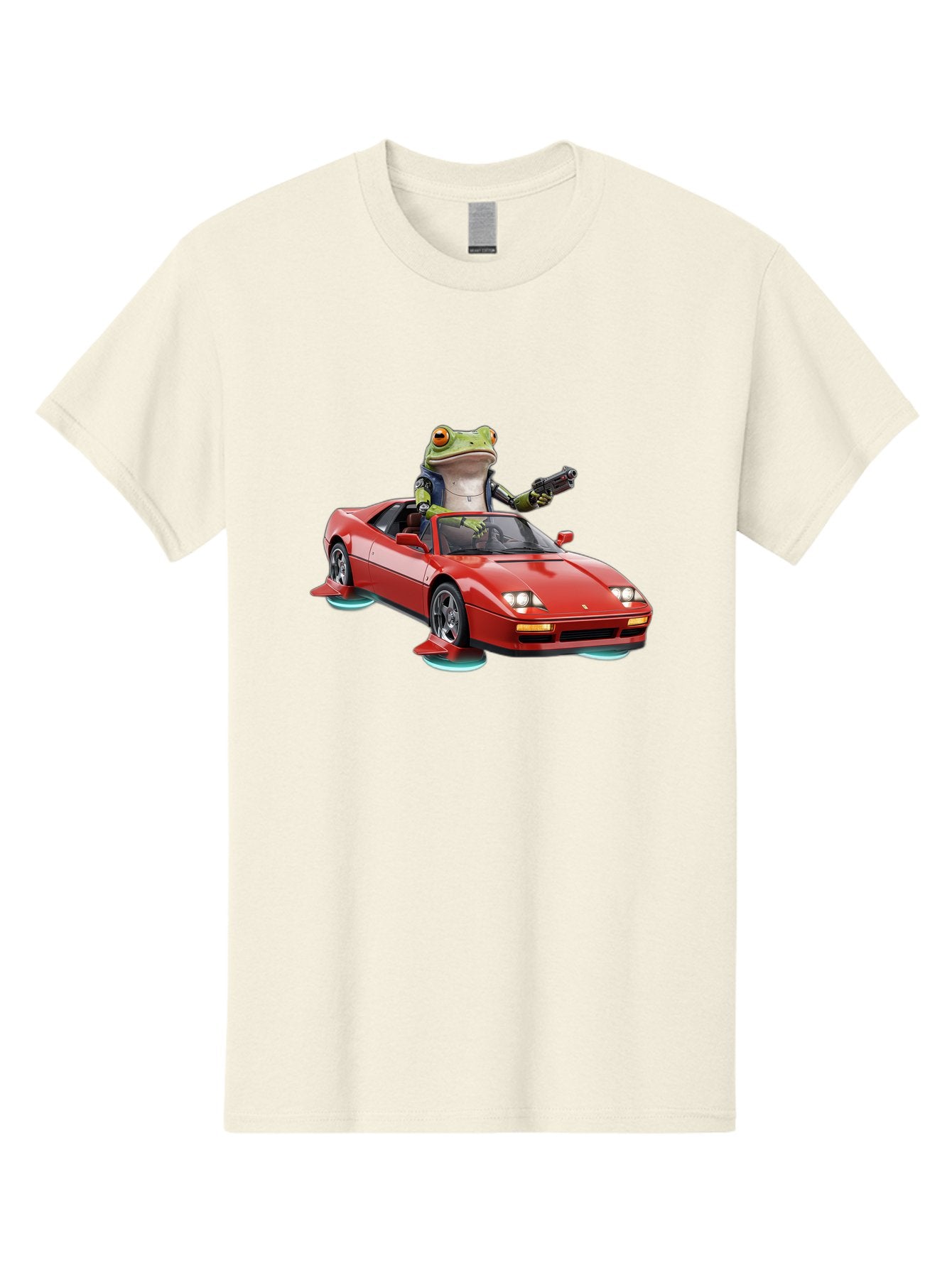 Frog-With-Gun-In-Ferrari Men'S Graphic Tee, 100% Cotton, Comfortable Casual Summer Wear, Machine Washable, Vintage Camera, Old Camera, Antique Camera, Black Camera, Classic Photography, Photography Equipment, Nostalgic Device, Film Camera, Baf847 4