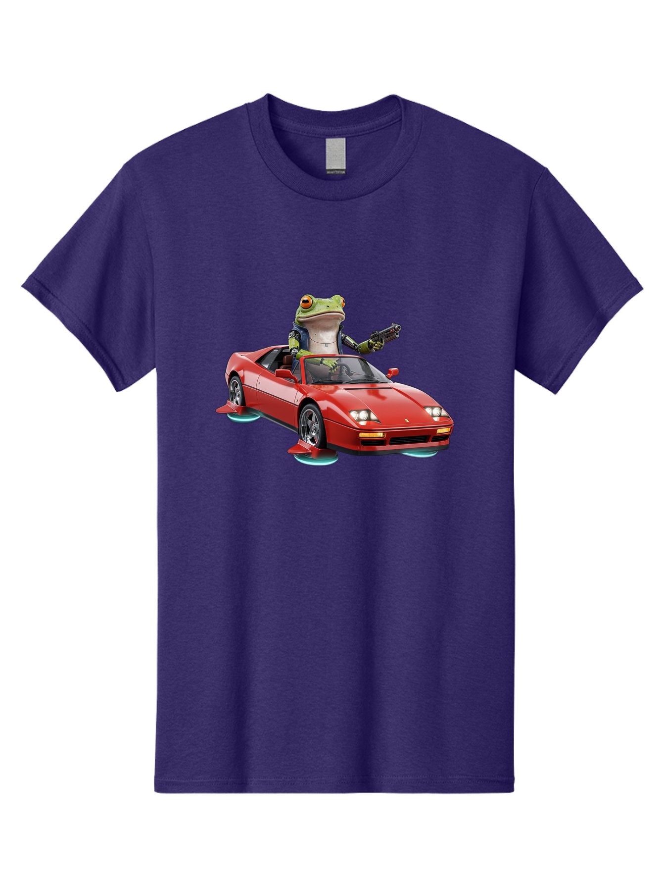 Frog-With-Gun-In-Ferrari Men'S Graphic Tee, 100% Cotton, Comfortable Casual Summer Wear, Machine Washable, Vintage Camera, Old Camera, Antique Camera, Black Camera, Classic Photography, Photography Equipment, Nostalgic Device, Film Camera, Baf847
