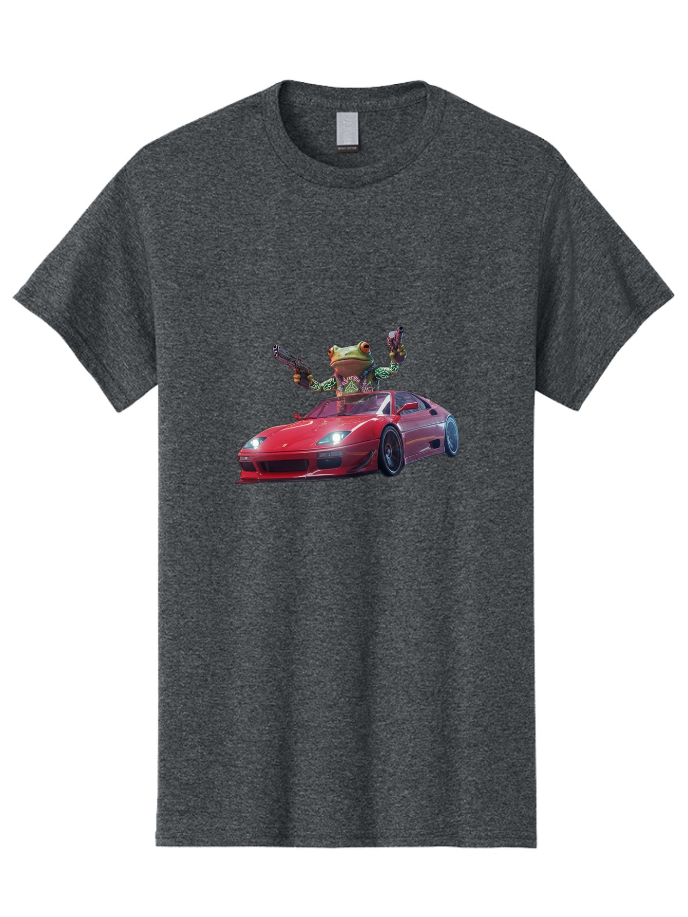 Frog-With-Guns-On-Ferrari Men'S Graphic Tee, 100% Cotton, Comfortable Casual Summer Wear, Machine Washable, Vintage Camera, Old Camera, Antique Camera, Black Camera, Classic Photography, Photography Equipment, Nostalgic Device, Film Camera, Baf848 4