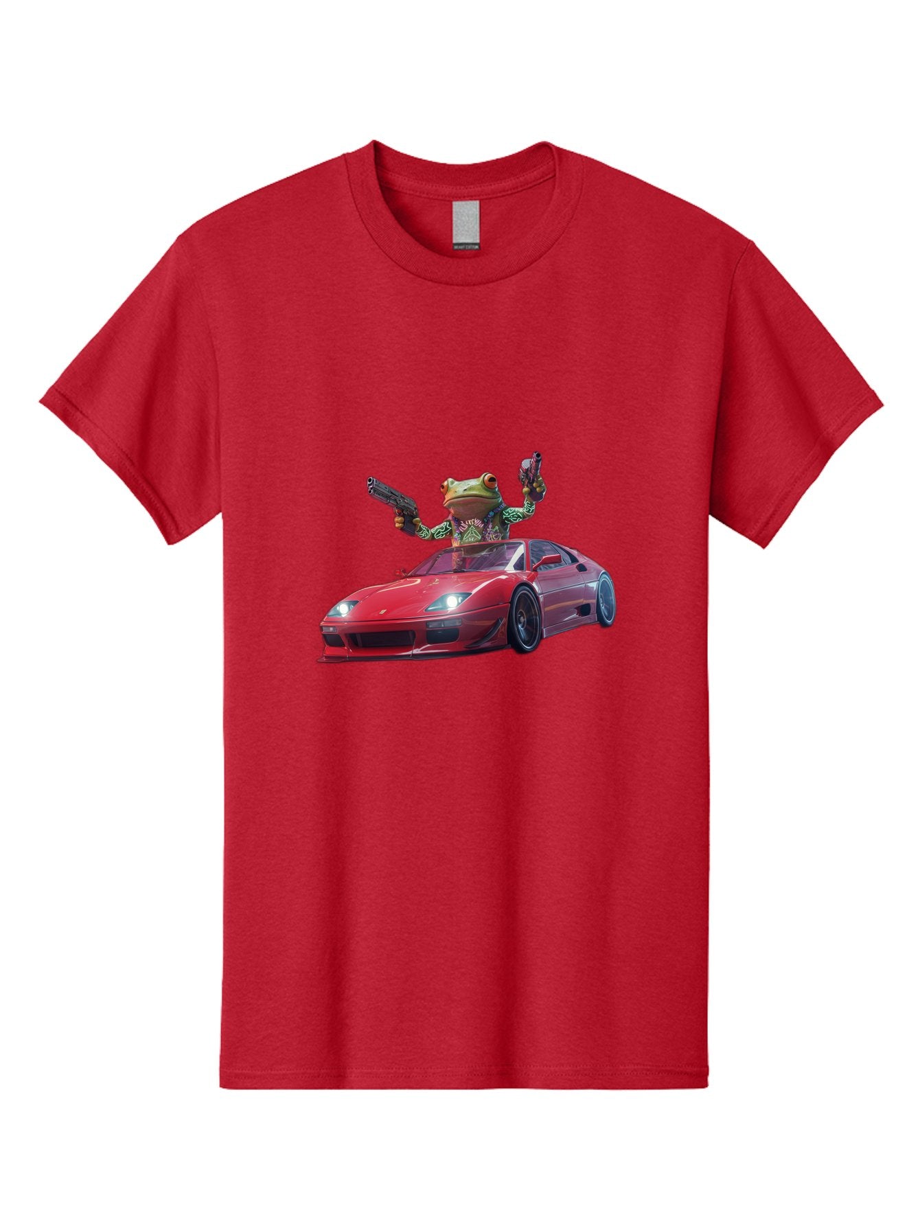 Frog-With-Guns-On-Ferrari Men'S Graphic Tee, 100% Cotton, Comfortable Casual Summer Wear, Machine Washable, Vintage Camera, Old Camera, Antique Camera, Black Camera, Classic Photography, Photography Equipment, Nostalgic Device, Film Camera, Baf848 15