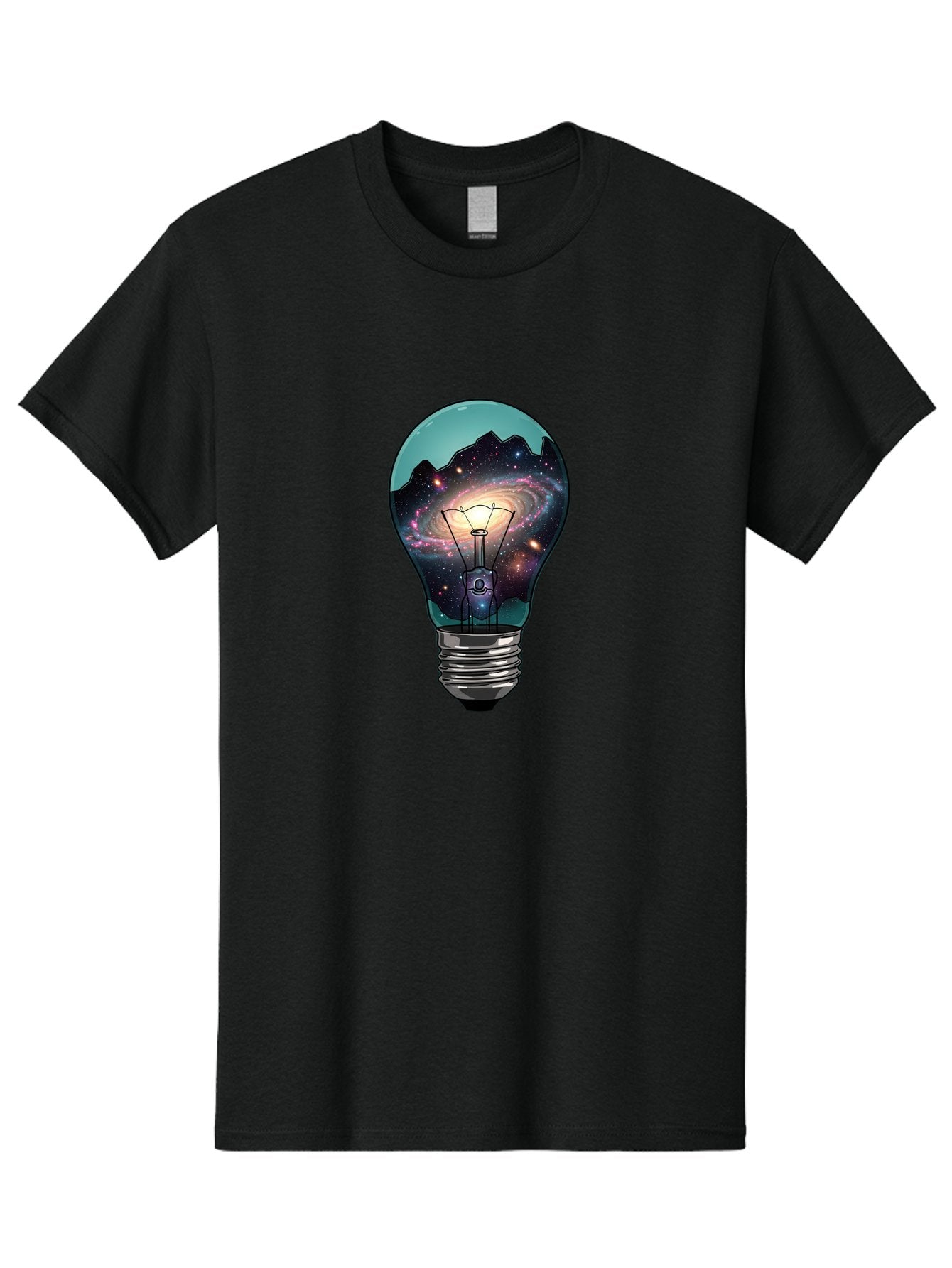 Galaxy-Light-Bulb Men'S Graphic Tee, 100% Cotton, Comfortable Casual Summer Wear, Machine Washable, Vintage Camera, Old Camera, Antique Camera, Black Camera, Classic Photography, Photography Equipment, Nostalgic Device, Film Camera, Camera Art Baf851 5