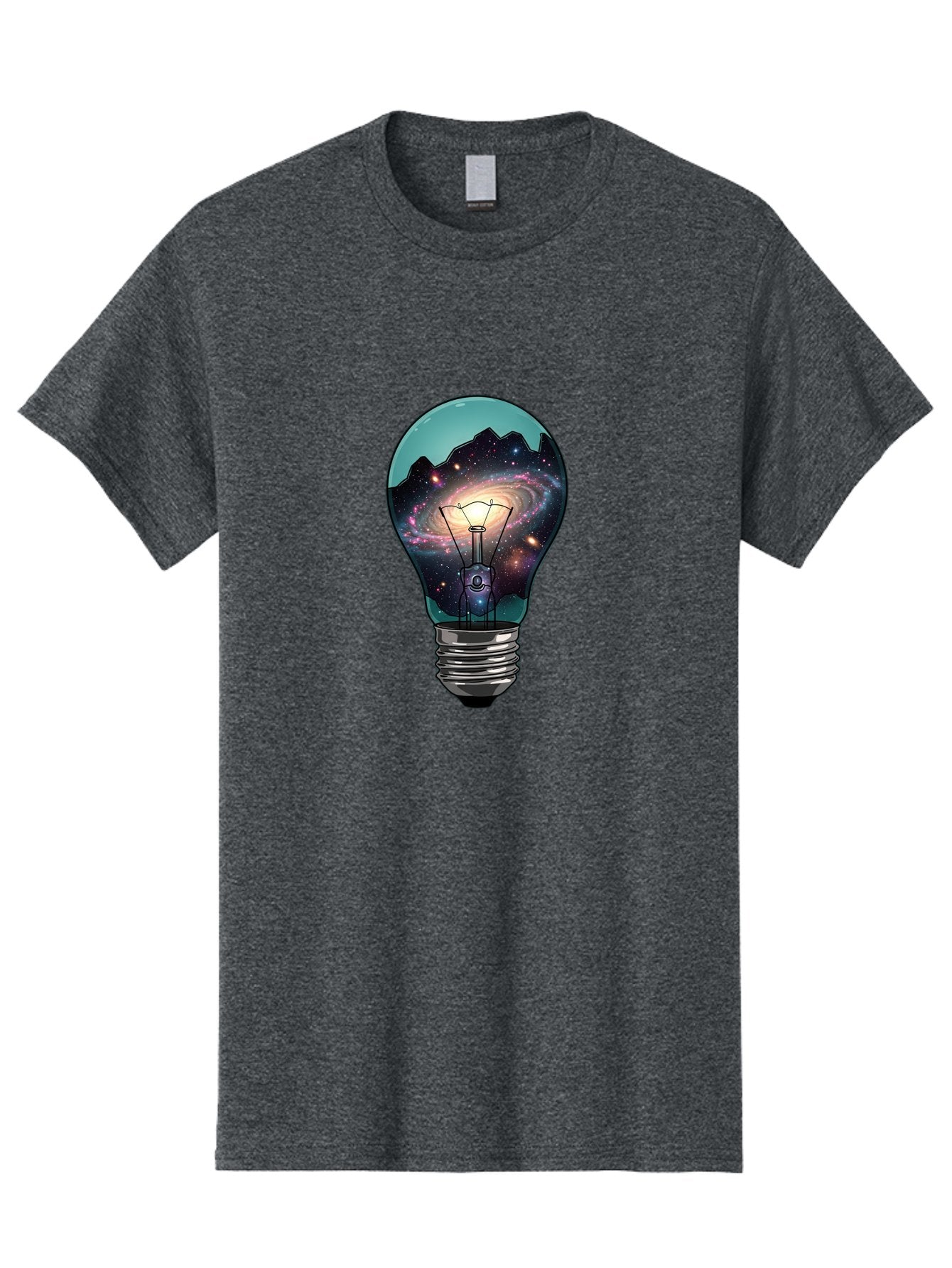 Galaxy-Light-Bulb Men'S Graphic Tee, 100% Cotton, Comfortable Casual Summer Wear, Machine Washable, Vintage Camera, Old Camera, Antique Camera, Black Camera, Classic Photography, Photography Equipment, Nostalgic Device, Film Camera, Camera Art Baf851 4