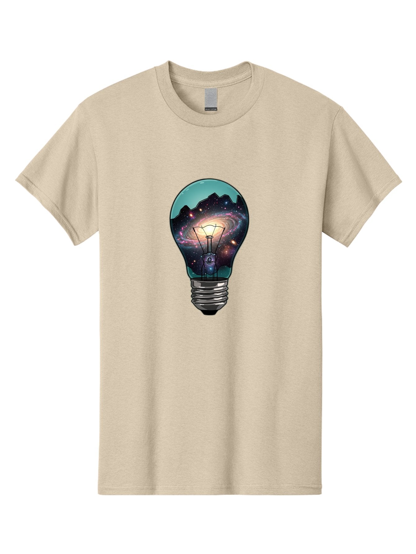 Galaxy-Light-Bulb Men'S Graphic Tee, 100% Cotton, Comfortable Casual Summer Wear, Machine Washable, Vintage Camera, Old Camera, Antique Camera, Black Camera, Classic Photography, Photography Equipment, Nostalgic Device, Film Camera, Camera Art Baf851 9