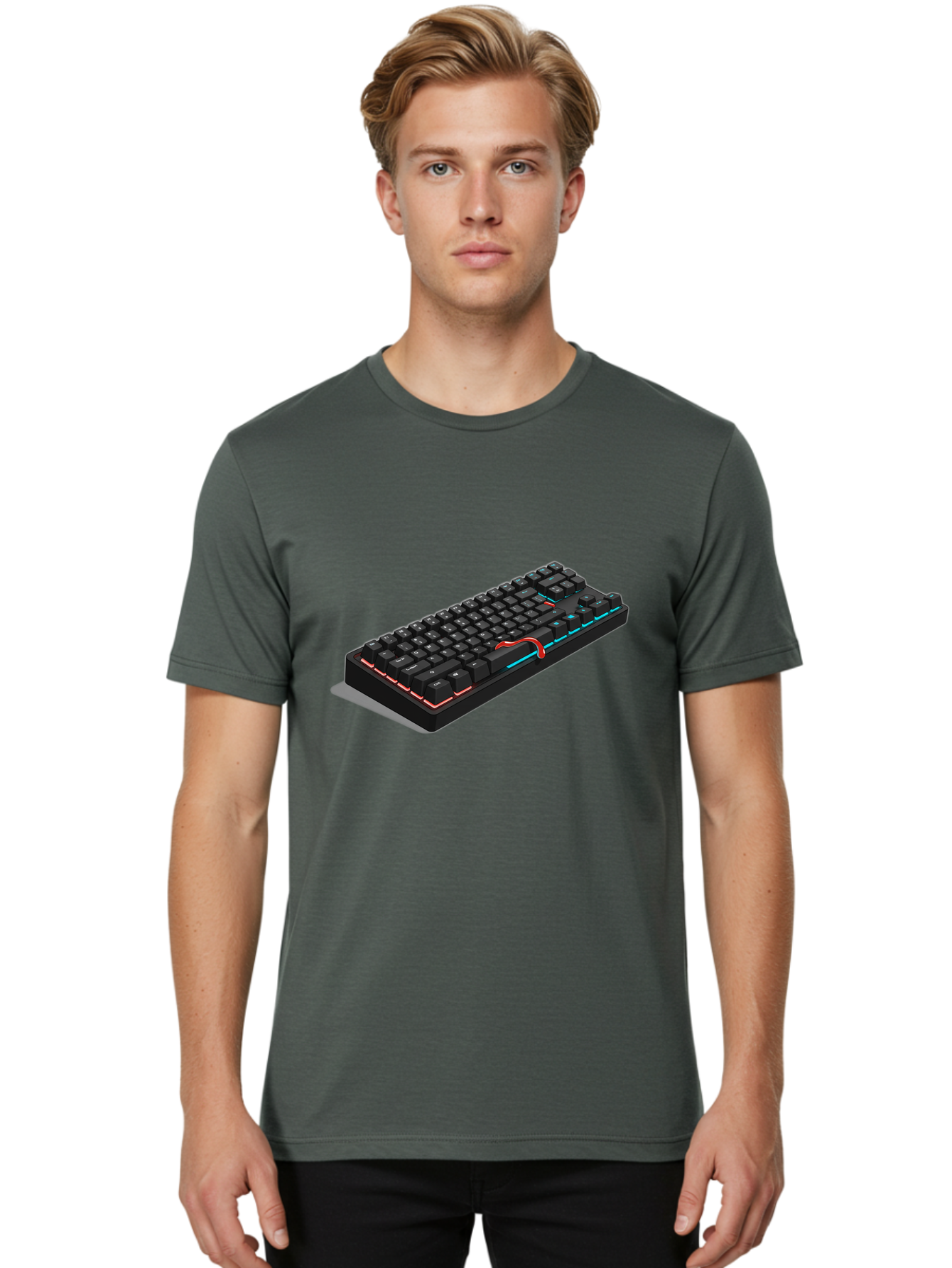 Gaming-Keyboard Men'S Graphic Tee, 100% Cotton, Comfortable Casual Summer Wear, Machine Washable, Vintage Camera, Old Camera, Antique Camera, Black Camera, Classic Photography, Photography Equipment, Nostalgic Device, Film Camera, Camera Art Baf852 4