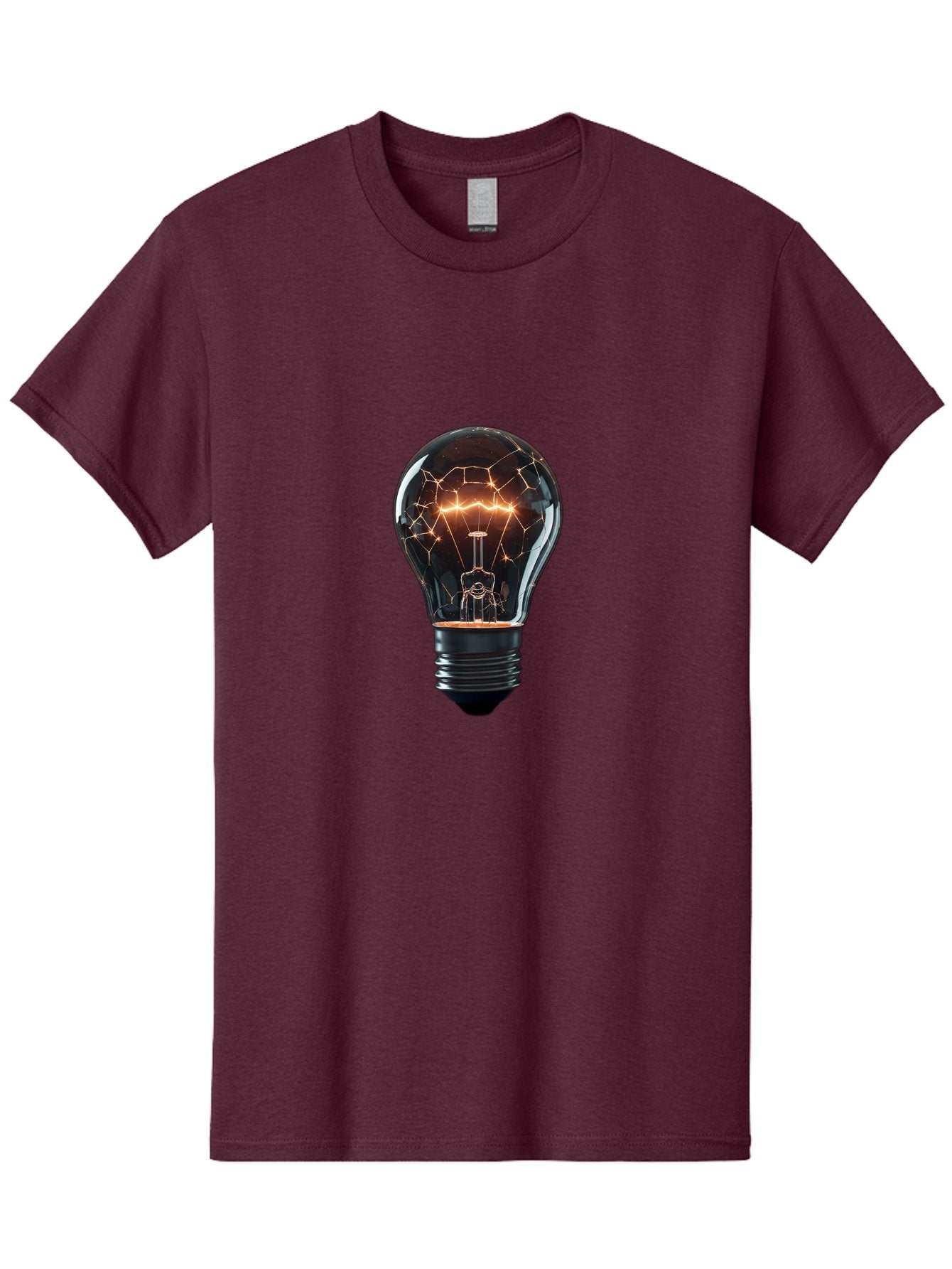 Light-Bulb-8 Men'S Graphic Tee, 100% Cotton, Comfortable Casual Summer Wear, Machine Washable, Vintage Camera, Old Camera, Antique Camera, Black Camera, Classic Photography, Photography Equipment, Nostalgic Device, Film Camera, Camera Art Baf885