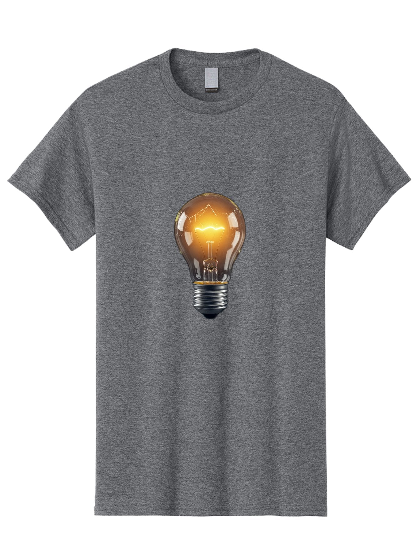 Light-Bulb-9 Men'S Graphic Tee, 100% Cotton, Comfortable Casual Summer Wear, Machine Washable, Vintage Camera, Old Camera, Antique Camera, Black Camera, Classic Photography, Photography Equipment, Nostalgic Device, Film Camera, Camera Art Baf886