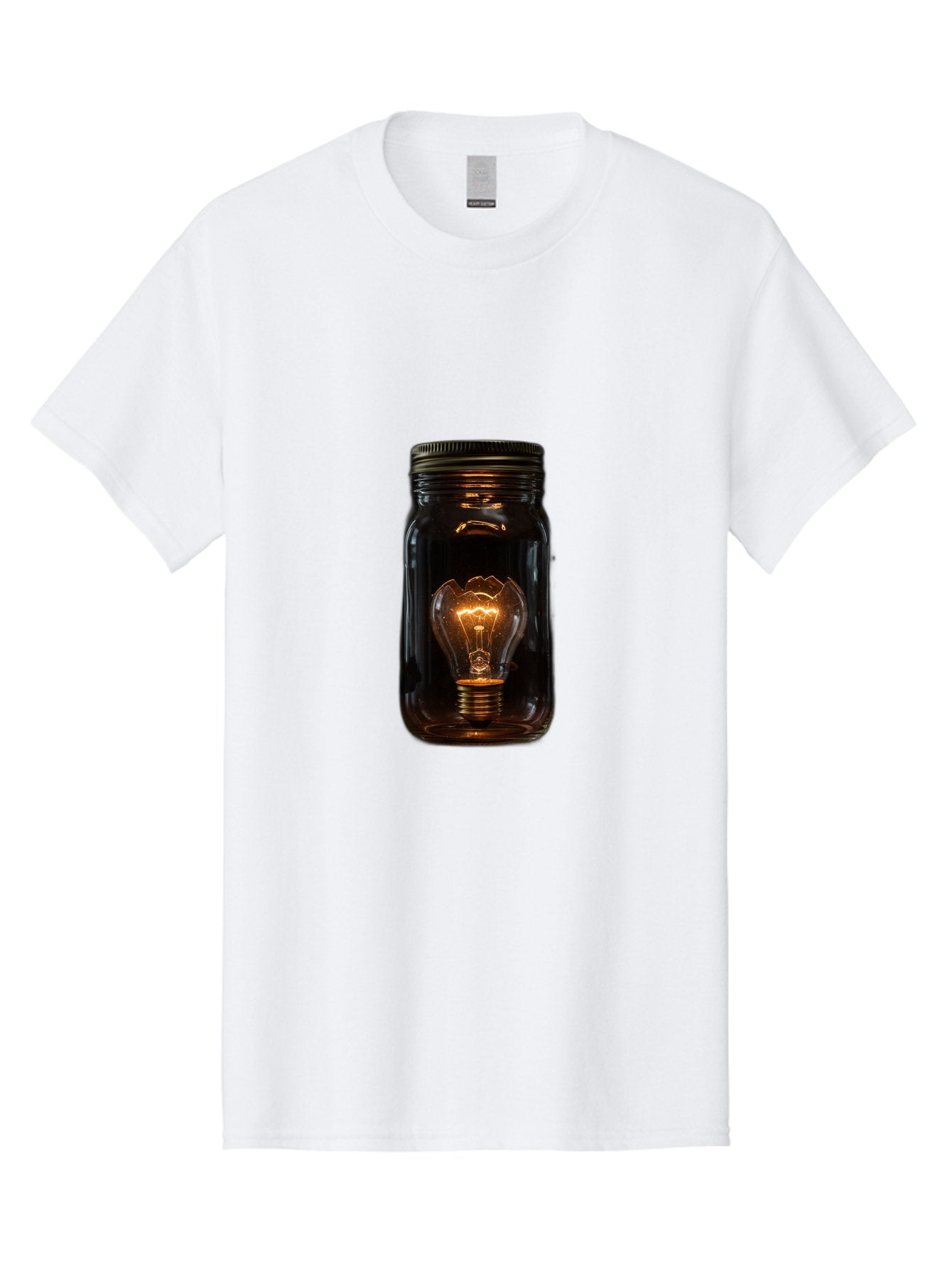 Light-Bulb-In-Mason-Jar Men'S Graphic Tee, 100% Cotton, Comfortable Casual Summer Wear, Machine Washable, Vintage Camera, Old Camera, Antique Camera, Black Camera, Classic Photography, Photography Equipment, Nostalgic Device, Film Camera, Baf887