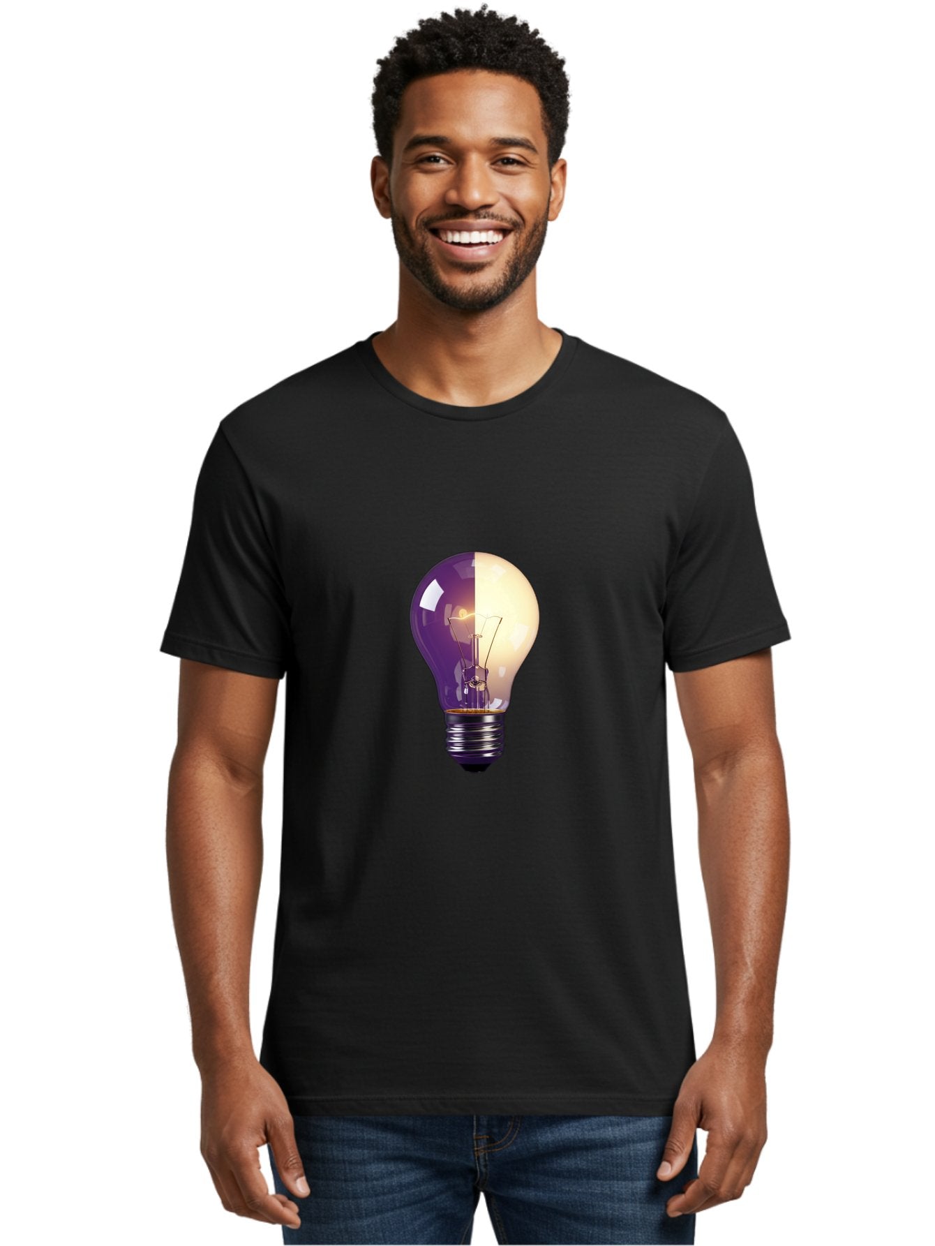 Light-Bulb-On-Off Men'S Graphic Tee, 100% Cotton, Comfortable Casual Summer Wear, Machine Washable, Vintage Camera, Old Camera, Antique Camera, Black Camera, Classic Photography, Photography Equipment, Nostalgic Device, Film Camera, Camera Art Baf888 18