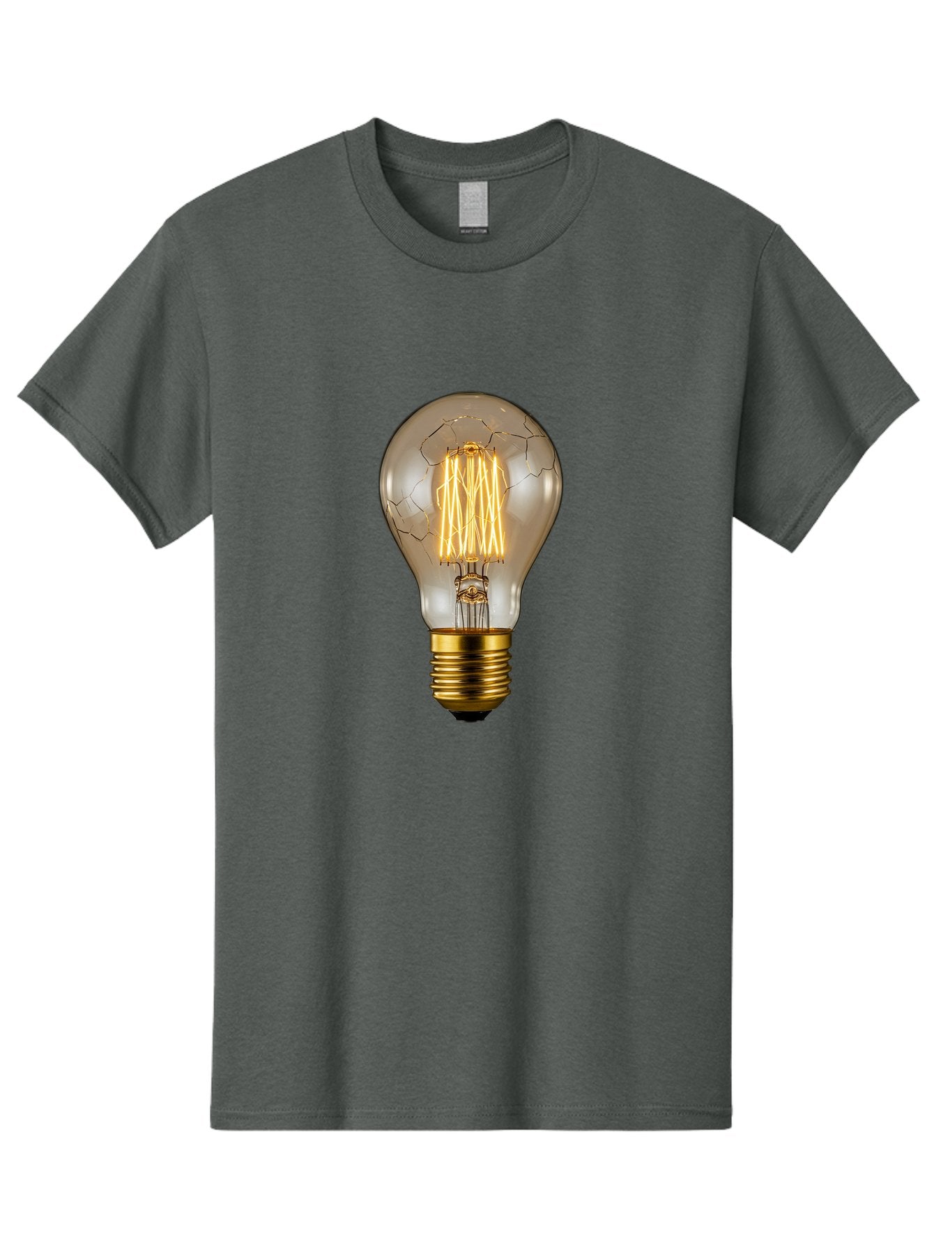 Light-Bulb Men'S Graphic Tee, 100% Cotton, Comfortable Casual Summer Wear, Machine Washable, Vintage Camera, Old Camera, Antique Camera, Black Camera, Classic Photography, Photography Equipment, Nostalgic Device, Film Camera, Camera Art Baf890