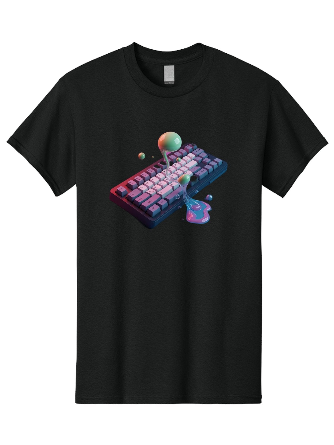 Melting-Keyboard-1 Men'S Graphic Tee, 100% Cotton, Comfortable Casual Summer Wear, Machine Washable, Vintage Camera, Old Camera, Antique Camera, Black Camera, Classic Photography, Photography Equipment, Nostalgic Device, Film Camera, Baf907 8