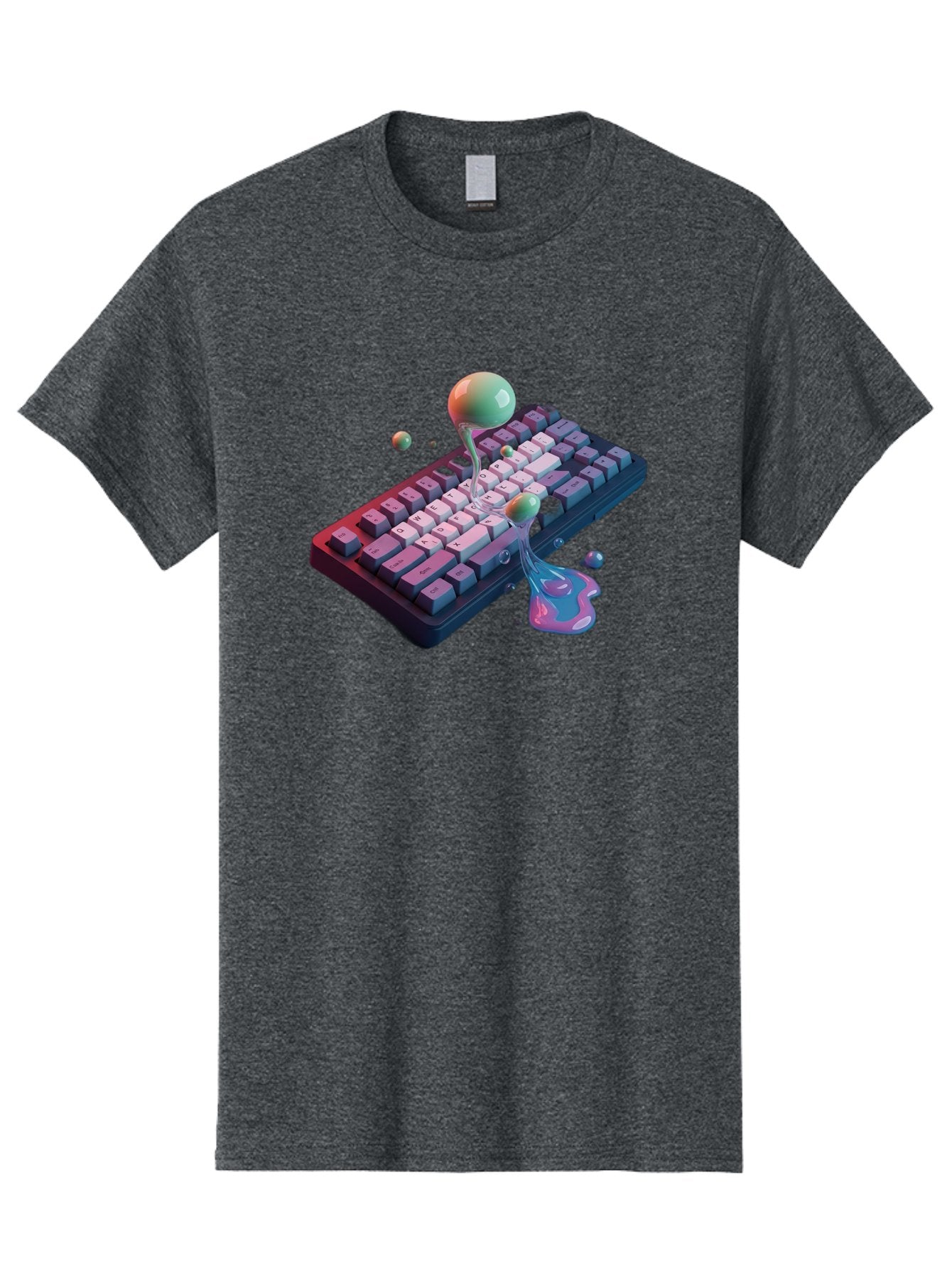 Melting-Keyboard-1 Men'S Graphic Tee, 100% Cotton, Comfortable Casual Summer Wear, Machine Washable, Vintage Camera, Old Camera, Antique Camera, Black Camera, Classic Photography, Photography Equipment, Nostalgic Device, Film Camera, Baf907 11