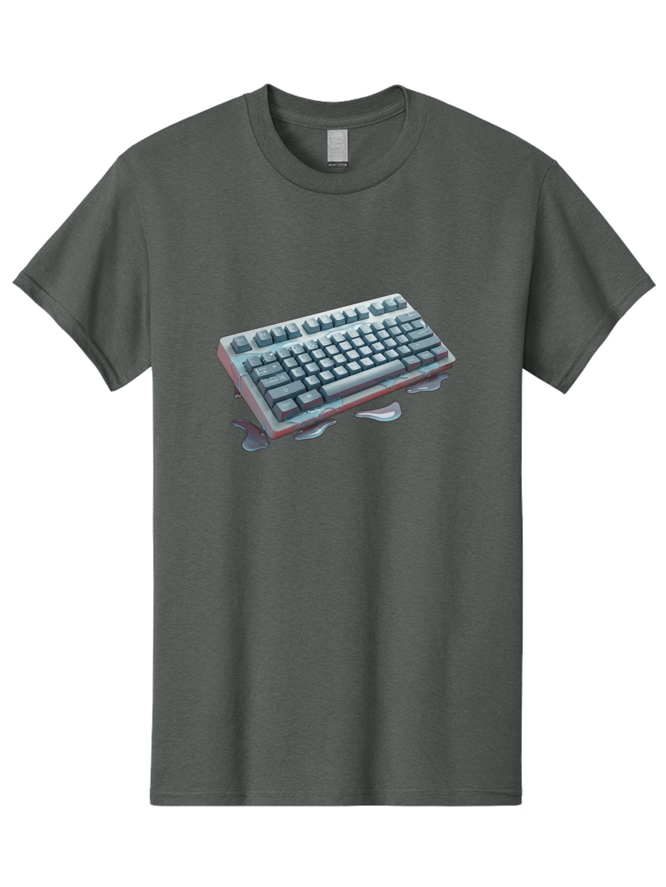 Melting-Keyboard-2 Men'S Graphic Tee, 100% Cotton, Comfortable Casual Summer Wear, Machine Washable, Vintage Camera, Old Camera, Antique Camera, Black Camera, Classic Photography, Photography Equipment, Nostalgic Device, Film Camera, Baf908 13