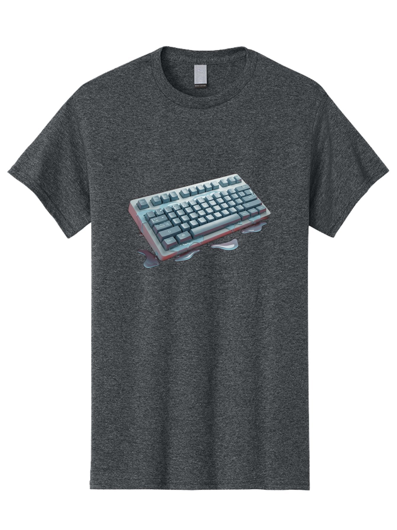 Melting-Keyboard-2 Men'S Graphic Tee, 100% Cotton, Comfortable Casual Summer Wear, Machine Washable, Vintage Camera, Old Camera, Antique Camera, Black Camera, Classic Photography, Photography Equipment, Nostalgic Device, Film Camera, Baf908 12