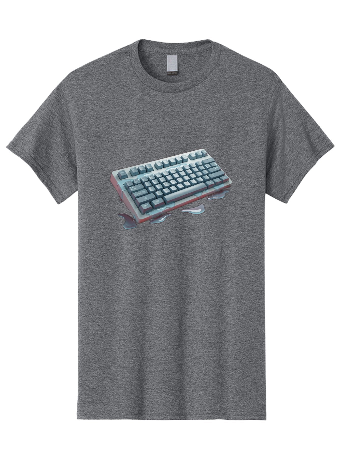Melting-Keyboard-2 Men'S Graphic Tee, 100% Cotton, Comfortable Casual Summer Wear, Machine Washable, Vintage Camera, Old Camera, Antique Camera, Black Camera, Classic Photography, Photography Equipment, Nostalgic Device, Film Camera, Baf908 14