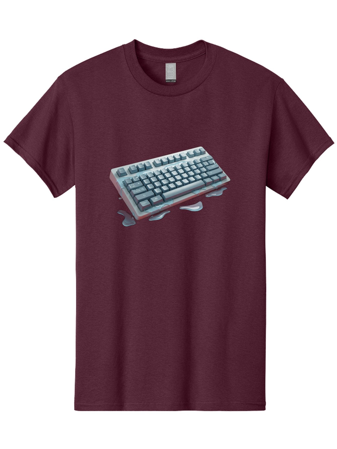 Melting-Keyboard-2 Men'S Graphic Tee, 100% Cotton, Comfortable Casual Summer Wear, Machine Washable, Vintage Camera, Old Camera, Antique Camera, Black Camera, Classic Photography, Photography Equipment, Nostalgic Device, Film Camera, Baf908 3