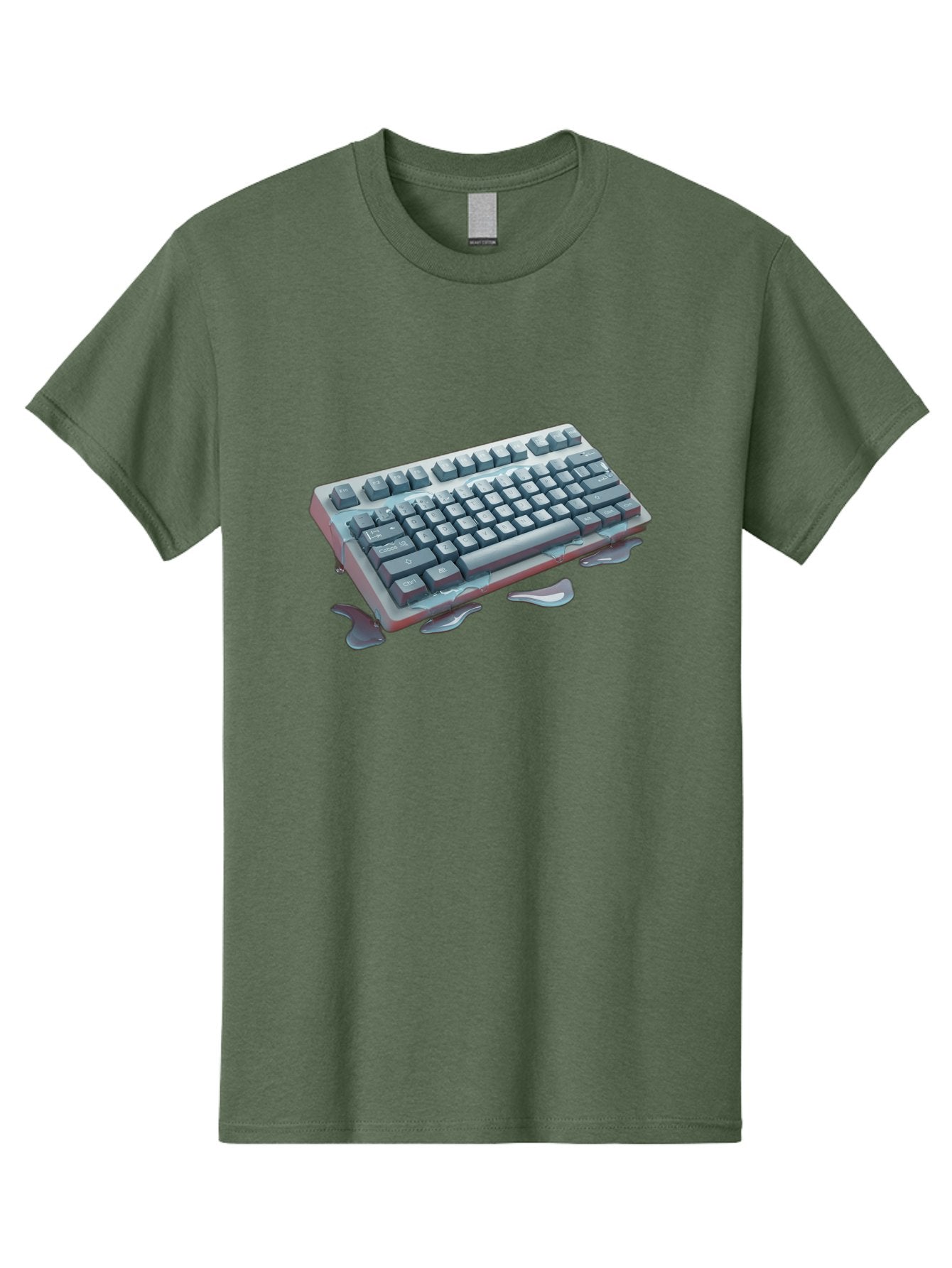 Melting-Keyboard-2 Men'S Graphic Tee, 100% Cotton, Comfortable Casual Summer Wear, Machine Washable, Vintage Camera, Old Camera, Antique Camera, Black Camera, Classic Photography, Photography Equipment, Nostalgic Device, Film Camera, Baf908 8