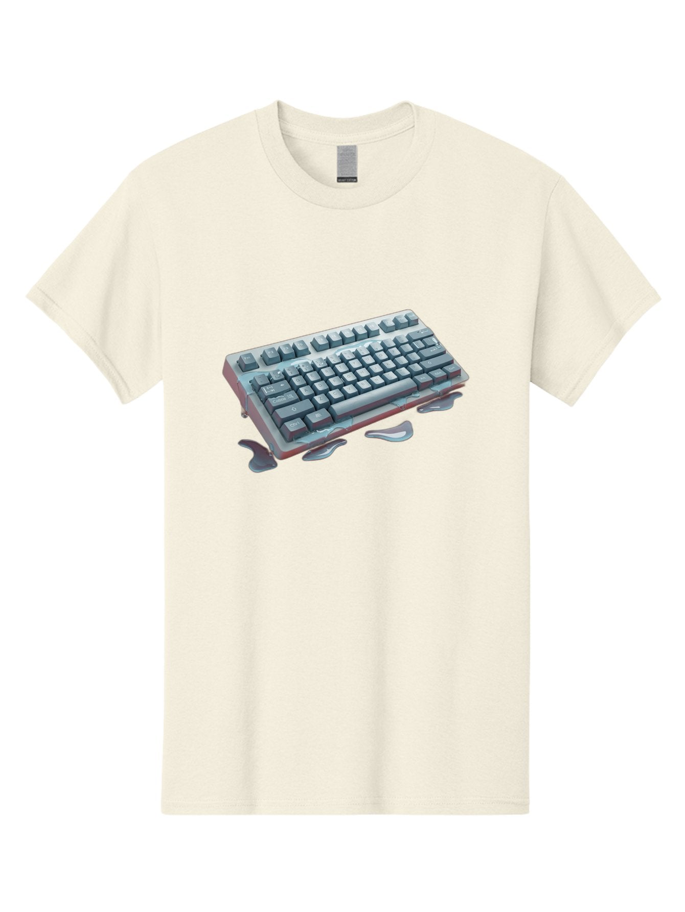 Melting-Keyboard-2 Men'S Graphic Tee, 100% Cotton, Comfortable Casual Summer Wear, Machine Washable, Vintage Camera, Old Camera, Antique Camera, Black Camera, Classic Photography, Photography Equipment, Nostalgic Device, Film Camera, Baf908 9