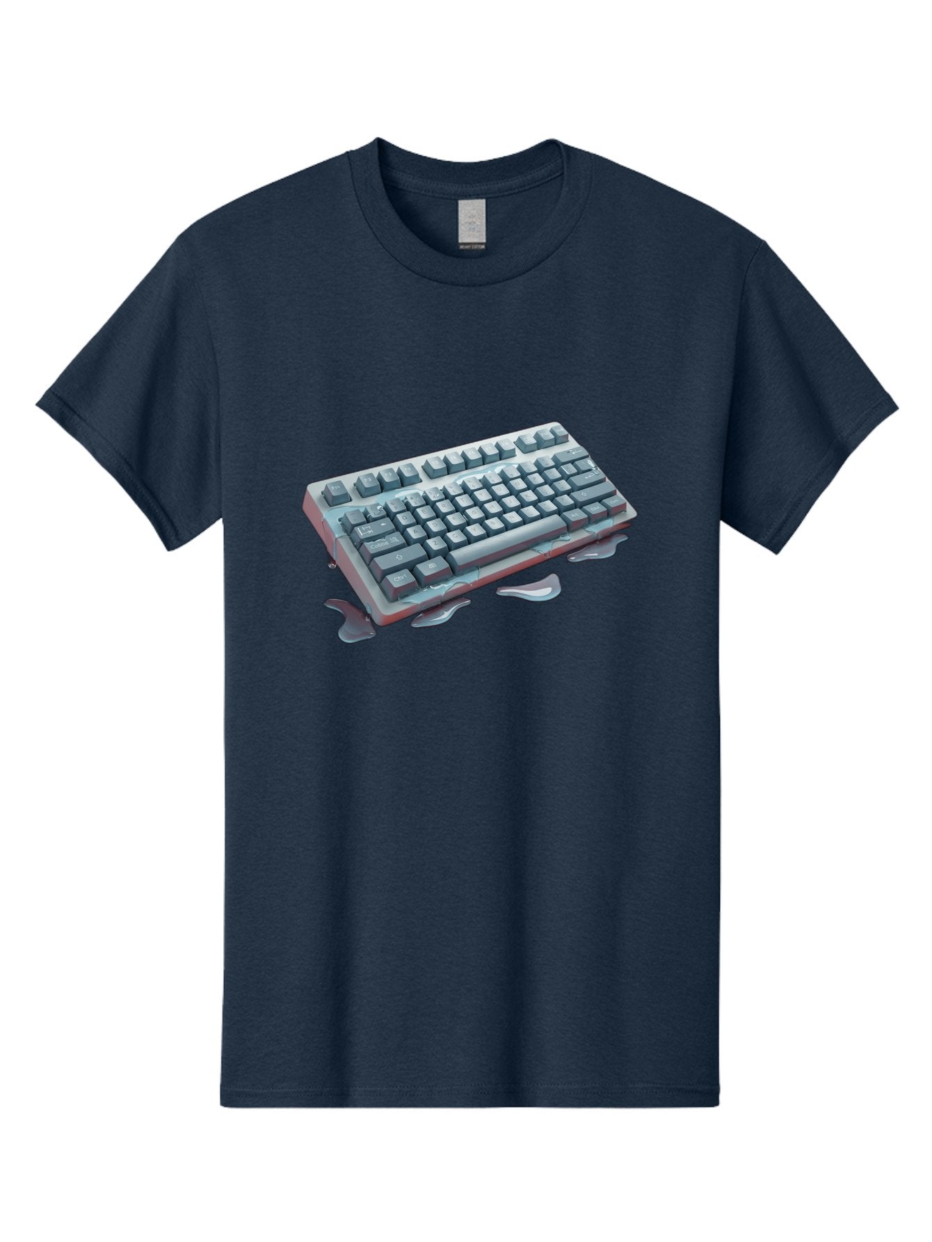 Melting-Keyboard-2 Men'S Graphic Tee, 100% Cotton, Comfortable Casual Summer Wear, Machine Washable, Vintage Camera, Old Camera, Antique Camera, Black Camera, Classic Photography, Photography Equipment, Nostalgic Device, Film Camera, Baf908 4