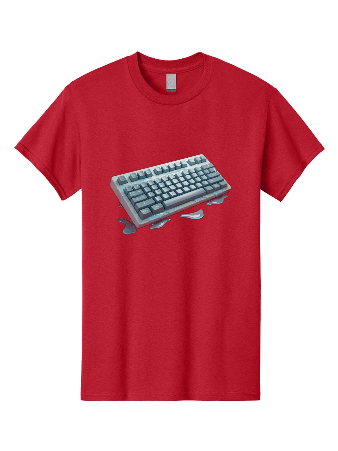 Melting-Keyboard-2 Men'S Graphic Tee, 100% Cotton, Comfortable Casual Summer Wear, Machine Washable, Vintage Camera, Old Camera, Antique Camera, Black Camera, Classic Photography, Photography Equipment, Nostalgic Device, Film Camera, Baf908 6