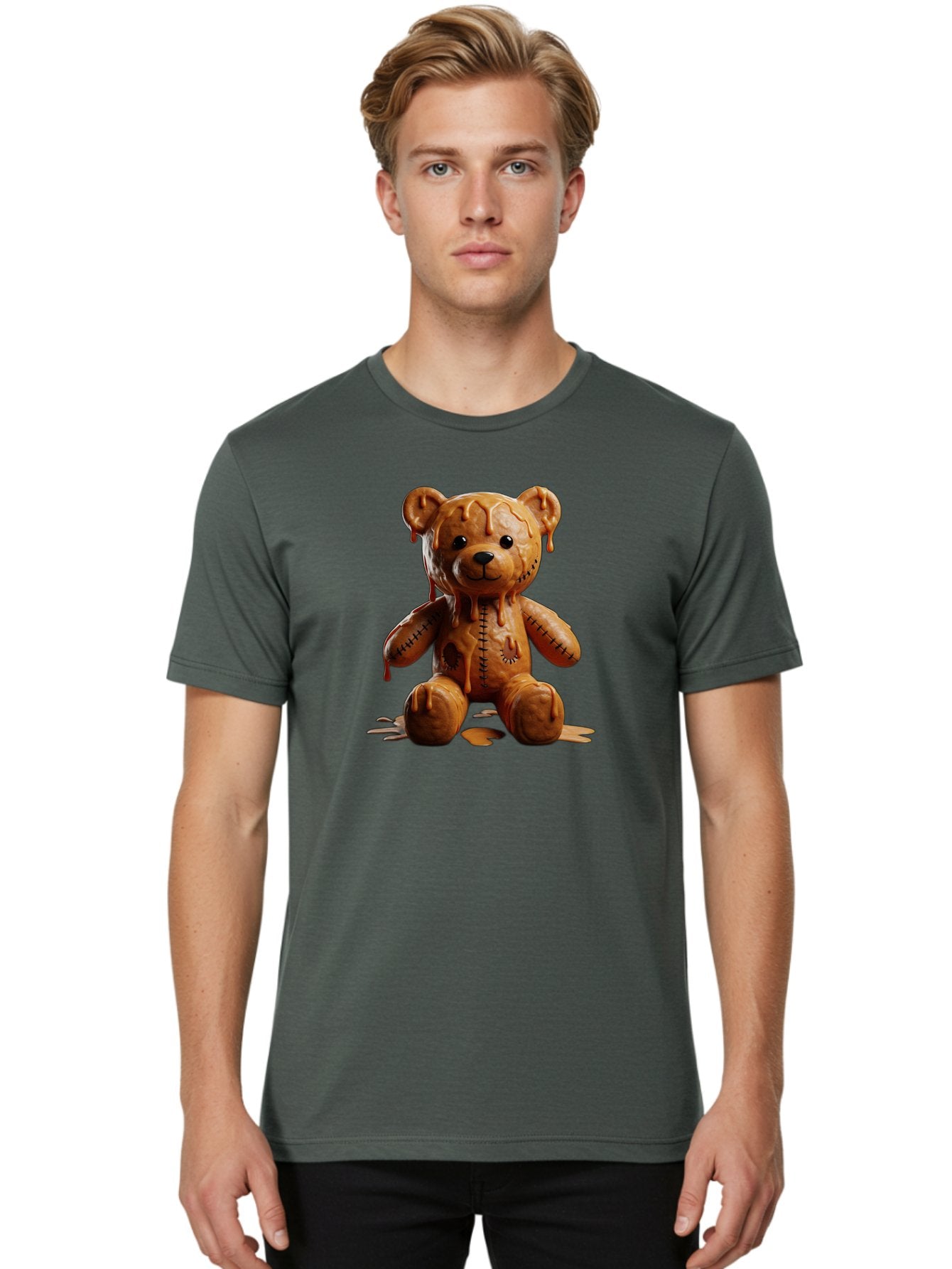 Melting-Teddy-Bear Men'S Graphic Tee, 100% Cotton, Comfortable Casual Summer Wear, Machine Washable, Vintage Camera, Old Camera, Antique Camera, Black Camera, Classic Photography, Photography Equipment, Nostalgic Device, Film Camera, Baf910 25