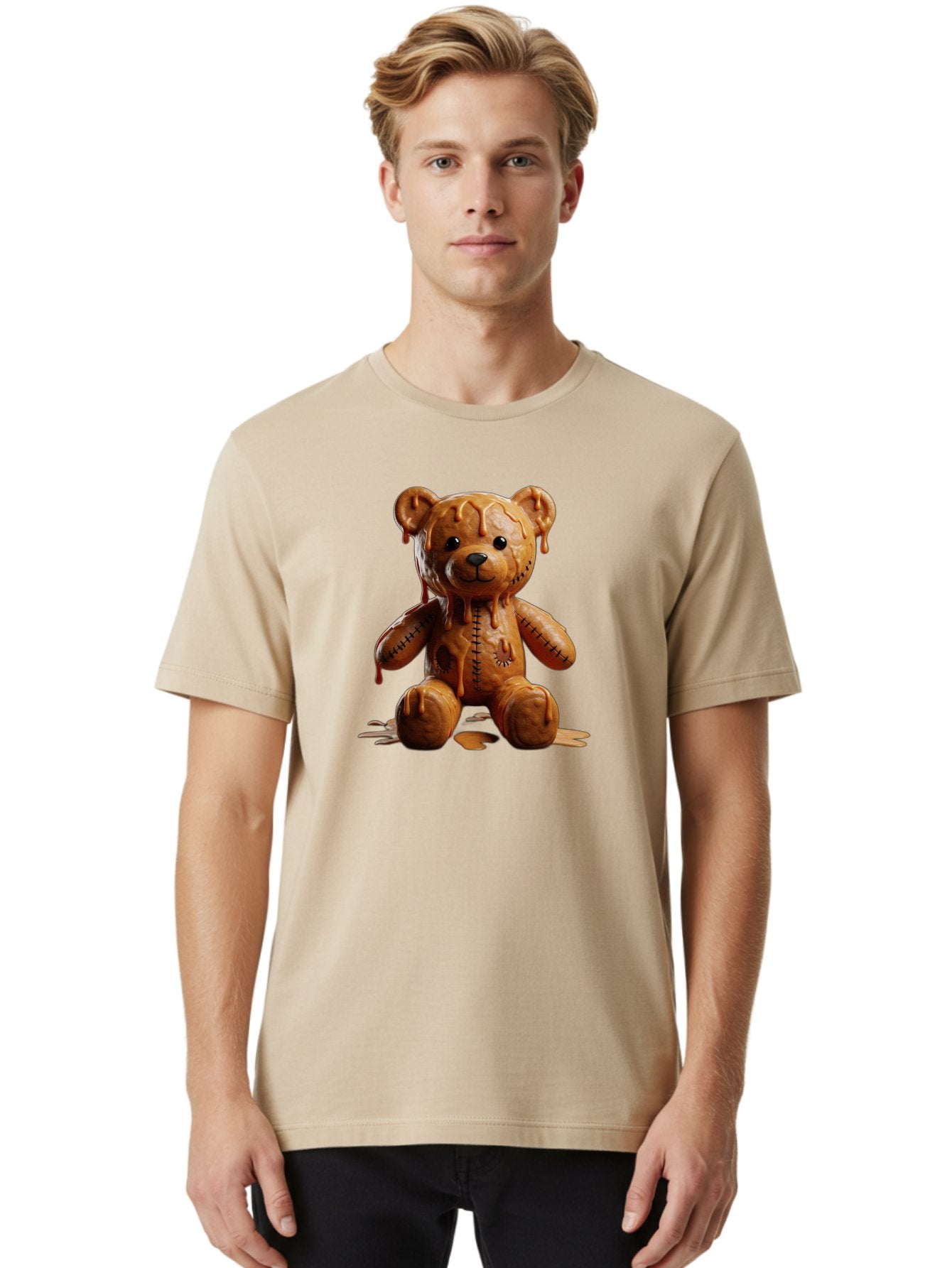 Melting-Teddy-Bear Men'S Graphic Tee, 100% Cotton, Comfortable Casual Summer Wear, Machine Washable, Vintage Camera, Old Camera, Antique Camera, Black Camera, Classic Photography, Photography Equipment, Nostalgic Device, Film Camera, Baf910 23