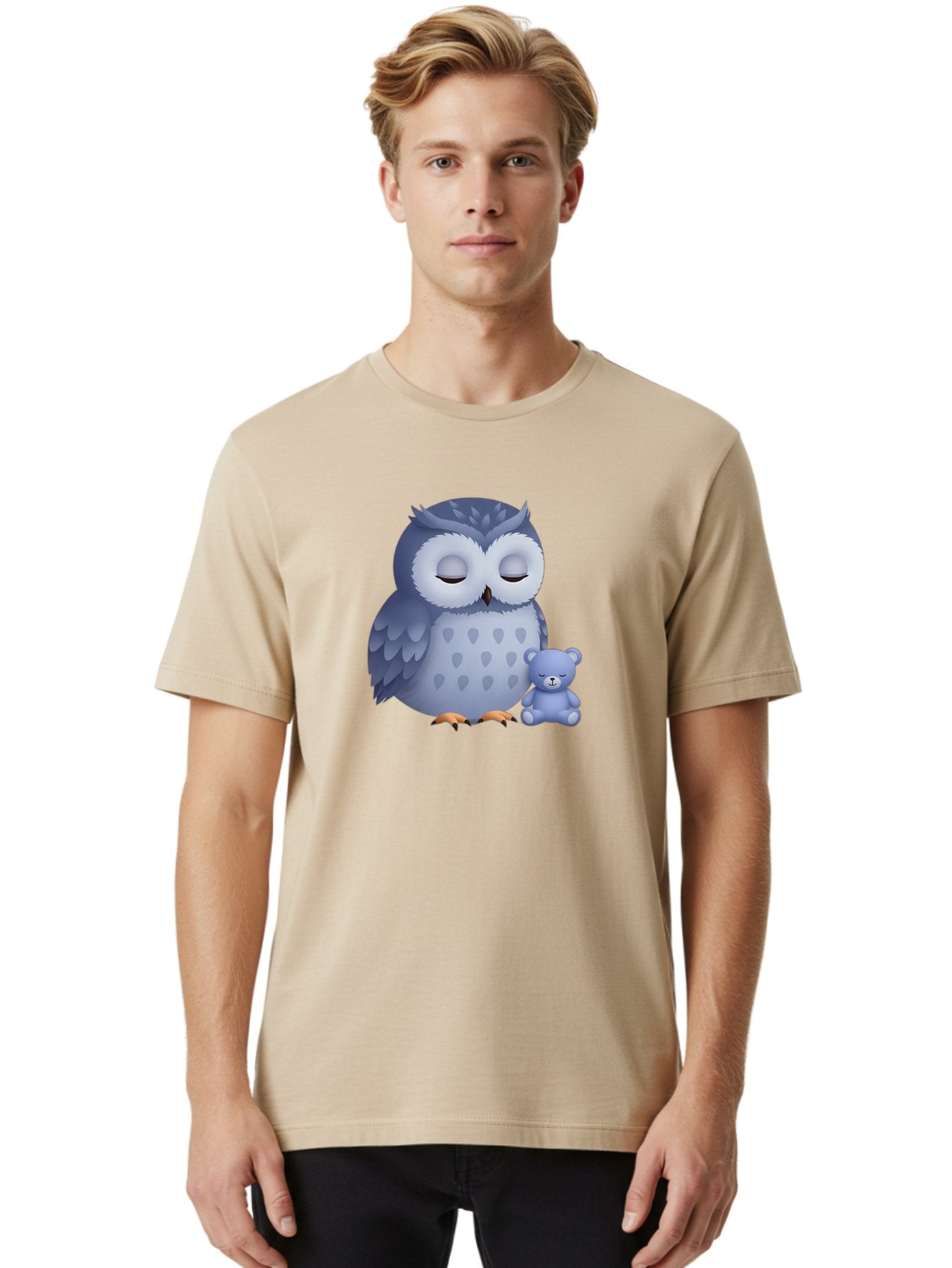 Owl-And-Teddy-2 Men'S Graphic Tee, 100% Cotton, Comfortable Casual Summer Wear, Machine Washable, Vintage Camera, Old Camera, Antique Camera, Black Camera, Classic Photography, Photography Equipment, Nostalgic Device, Film Camera, Camera Art Baf913 20