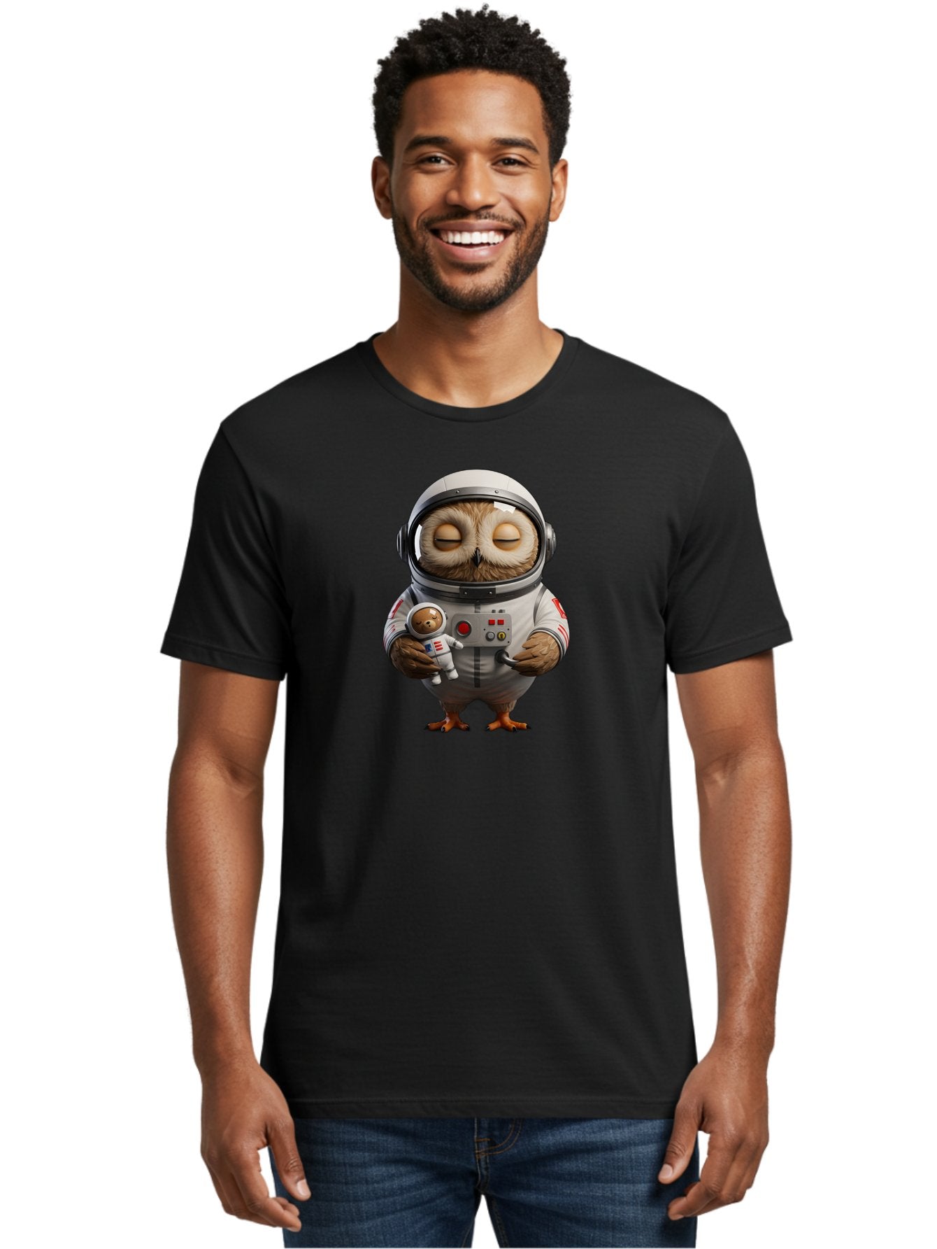 Owl-Astronaut Men'S Graphic Tee, 100% Cotton, Comfortable Casual Summer Wear, Machine Washable, Vintage Camera, Old Camera, Antique Camera, Black Camera, Classic Photography, Photography Equipment, Nostalgic Device, Film Camera, Camera Art Baf915 30