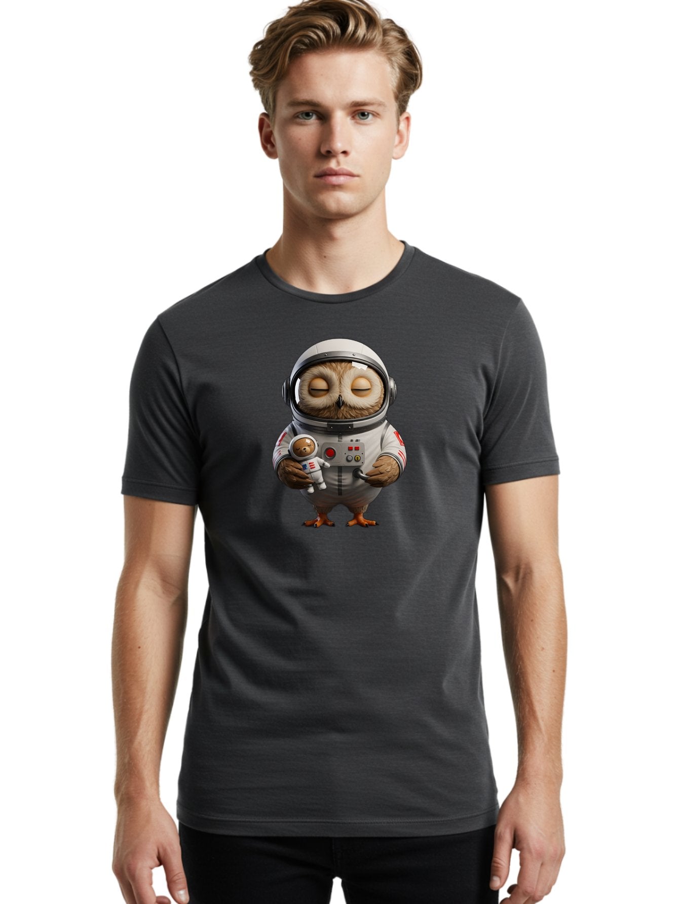 Owl-Astronaut Men'S Graphic Tee, 100% Cotton, Comfortable Casual Summer Wear, Machine Washable, Vintage Camera, Old Camera, Antique Camera, Black Camera, Classic Photography, Photography Equipment, Nostalgic Device, Film Camera, Camera Art Baf915 20