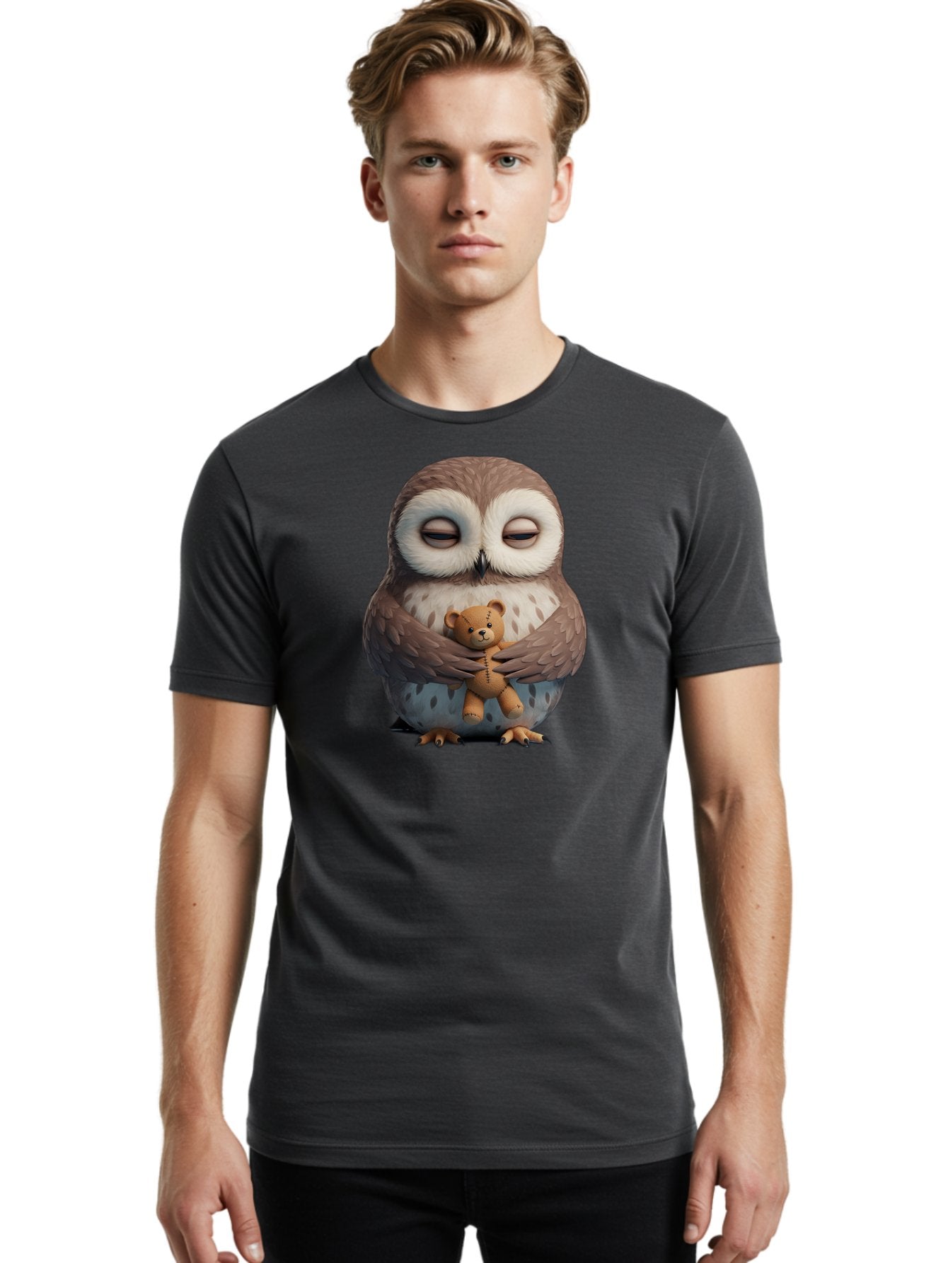 Owl-Holding-Teddy Men'S Graphic Tee, 100% Cotton, Comfortable Casual Summer Wear, Machine Washable, Vintage Camera, Old Camera, Antique Camera, Black Camera, Classic Photography, Photography Equipment, Nostalgic Device, Film Camera, Camera Art Baf918 30