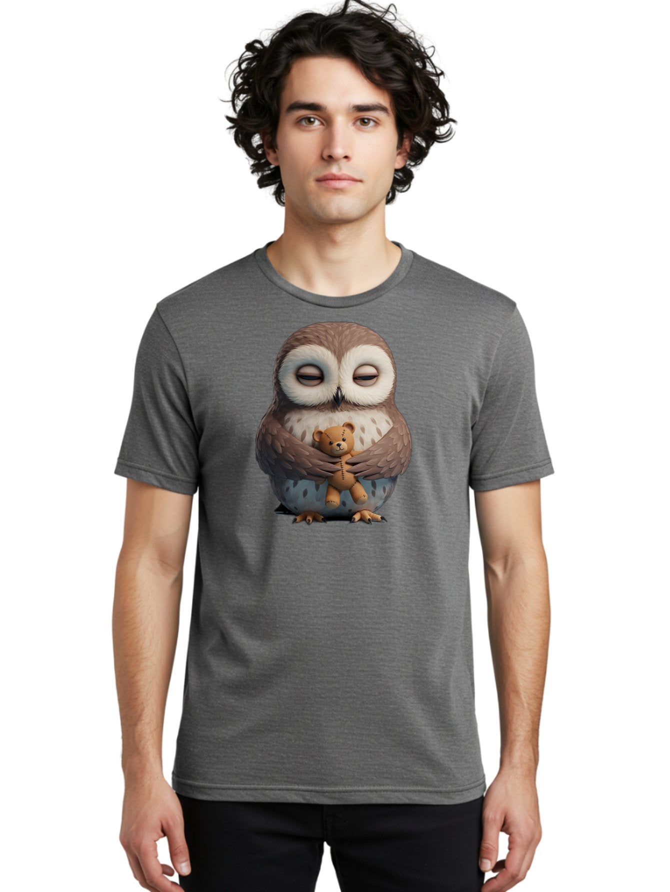 Owl-Holding-Teddy Men'S Graphic Tee, 100% Cotton, Comfortable Casual Summer Wear, Machine Washable, Vintage Camera, Old Camera, Antique Camera, Black Camera, Classic Photography, Photography Equipment, Nostalgic Device, Film Camera, Camera Art Baf918 21