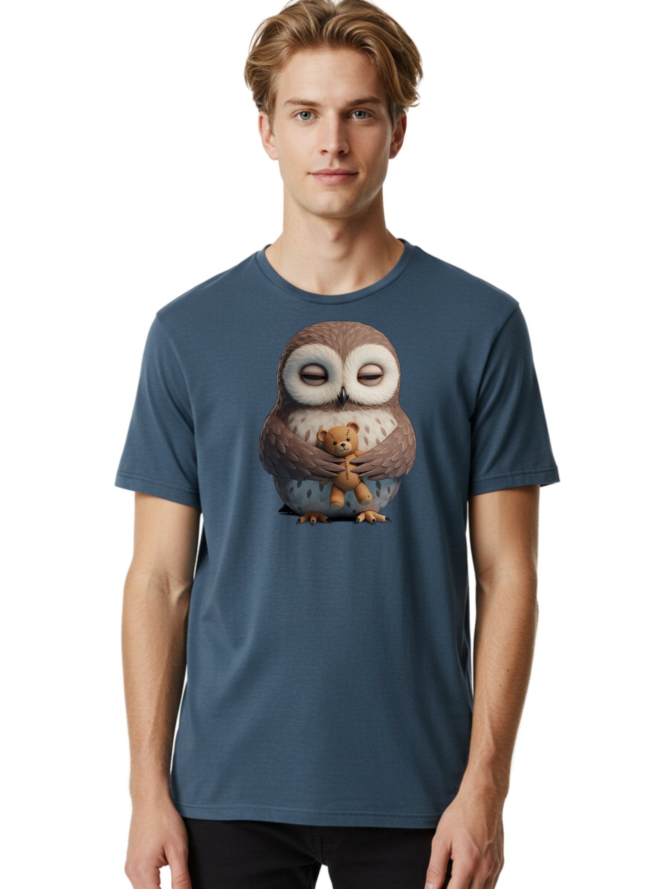 Owl-Holding-Teddy Men'S Graphic Tee, 100% Cotton, Comfortable Casual Summer Wear, Machine Washable, Vintage Camera, Old Camera, Antique Camera, Black Camera, Classic Photography, Photography Equipment, Nostalgic Device, Film Camera, Camera Art Baf918 23