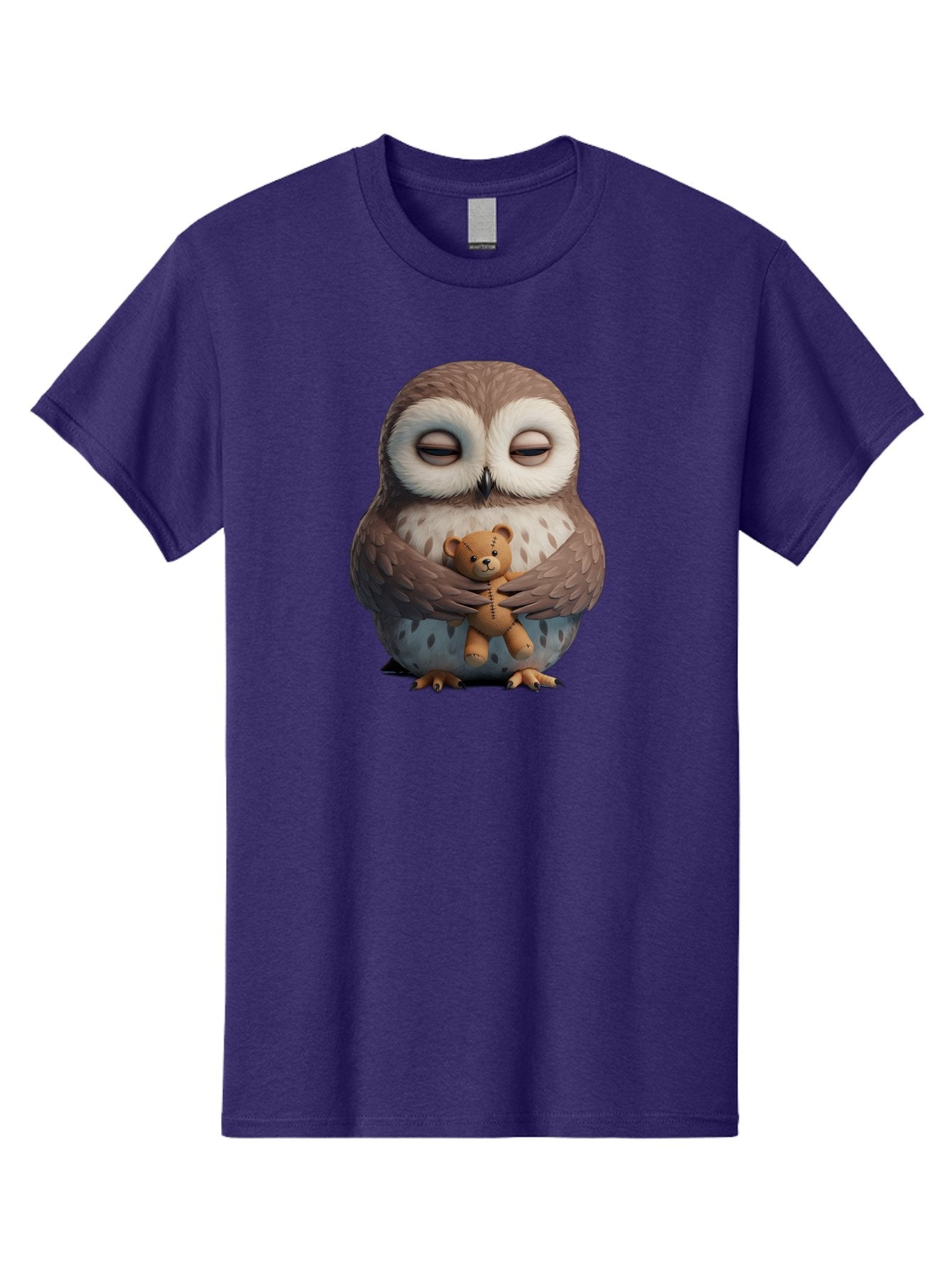 Owl-Holding-Teddy Men'S Graphic Tee, 100% Cotton, Comfortable Casual Summer Wear, Machine Washable, Vintage Camera, Old Camera, Antique Camera, Black Camera, Classic Photography, Photography Equipment, Nostalgic Device, Film Camera, Camera Art Baf918