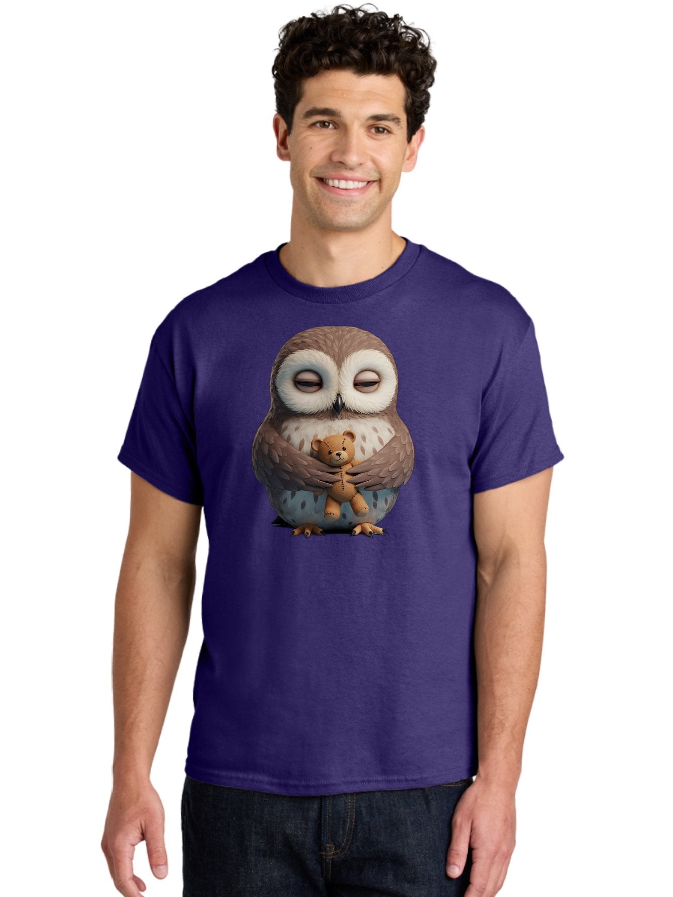 Owl-Holding-Teddy Men'S Graphic Tee, 100% Cotton, Comfortable Casual Summer Wear, Machine Washable, Vintage Camera, Old Camera, Antique Camera, Black Camera, Classic Photography, Photography Equipment, Nostalgic Device, Film Camera, Camera Art Baf918 19