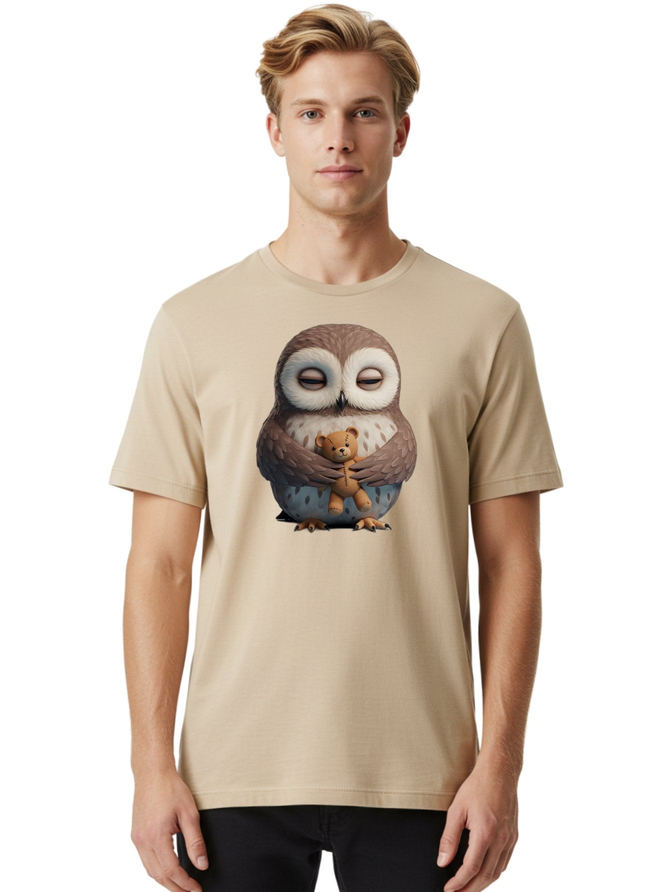 Owl-Holding-Teddy Men'S Graphic Tee, 100% Cotton, Comfortable Casual Summer Wear, Machine Washable, Vintage Camera, Old Camera, Antique Camera, Black Camera, Classic Photography, Photography Equipment, Nostalgic Device, Film Camera, Camera Art Baf918 17
