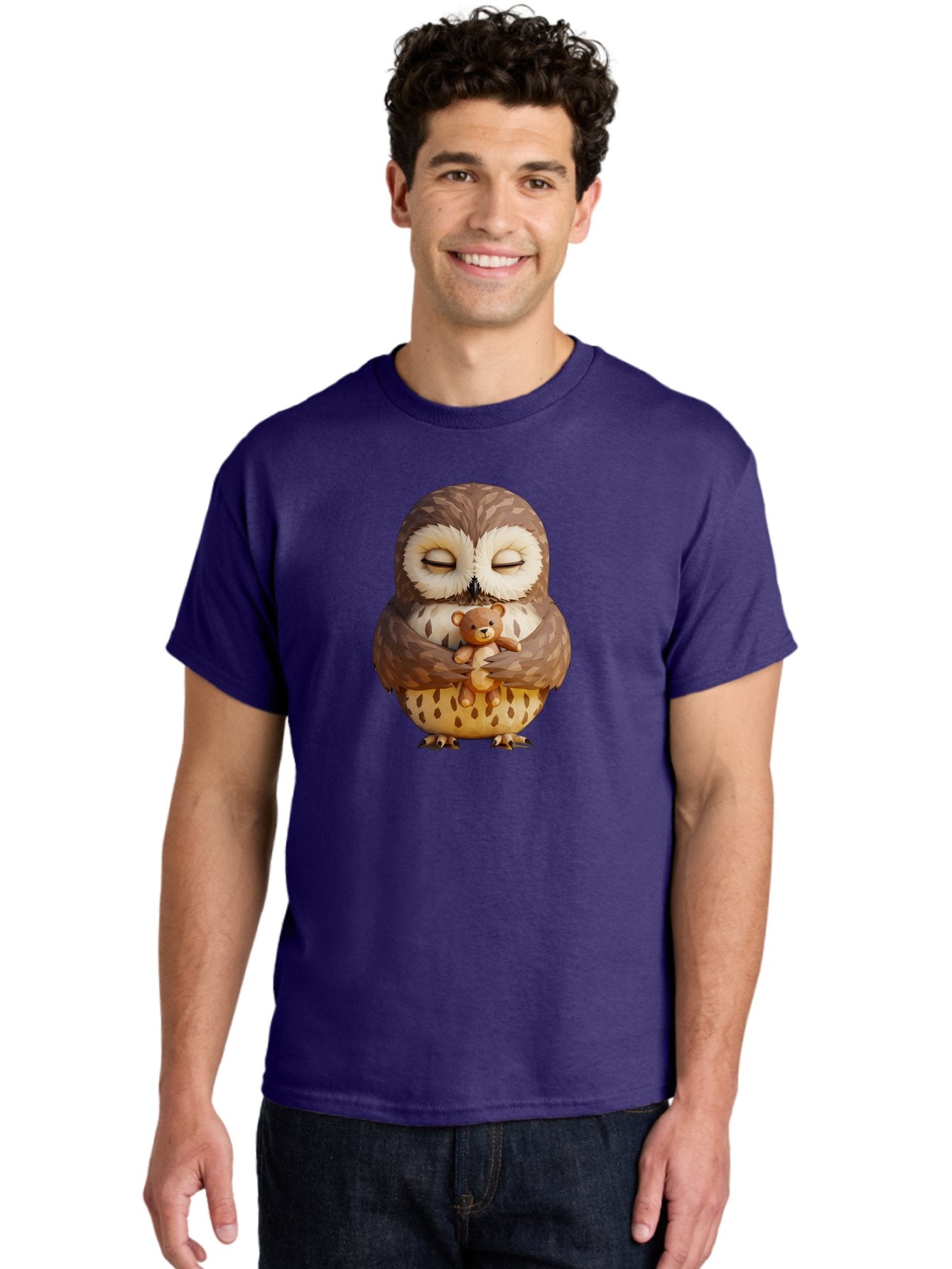 Owl-Hugging-Teddy-1 Men'S Graphic Tee, 100% Cotton, Comfortable Casual Summer Wear, Machine Washable, Vintage Camera, Old Camera, Antique Camera, Black Camera, Classic Photography, Photography Equipment, Nostalgic Device, Film Camera, Baf919 22