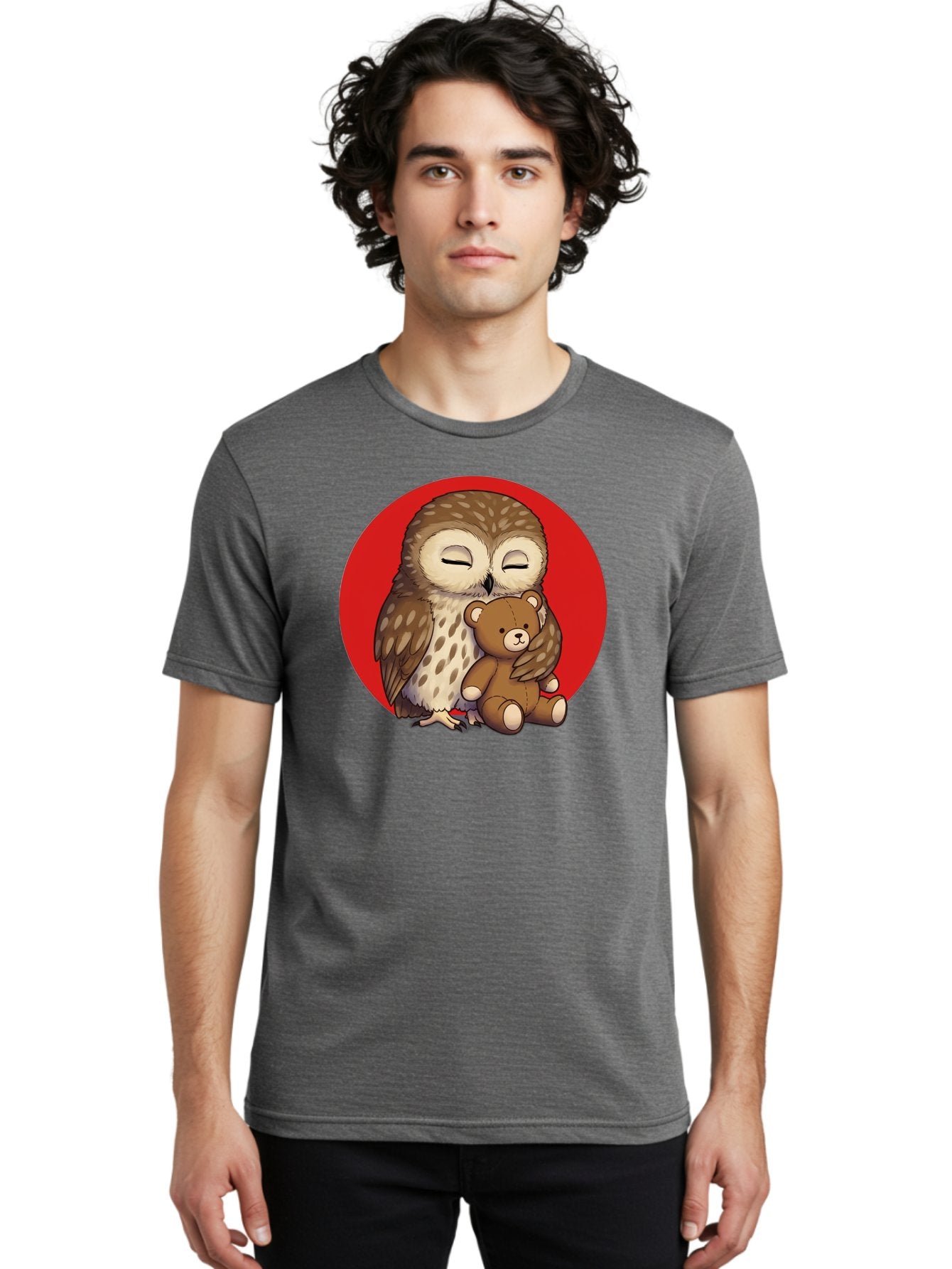 Owl-Hugging-Teddy-4 Men'S Graphic Tee, 100% Cotton, Comfortable Casual Summer Wear, Machine Washable, Vintage Camera, Old Camera, Antique Camera, Black Camera, Classic Photography, Photography Equipment, Nostalgic Device, Film Camera, Baf922 23