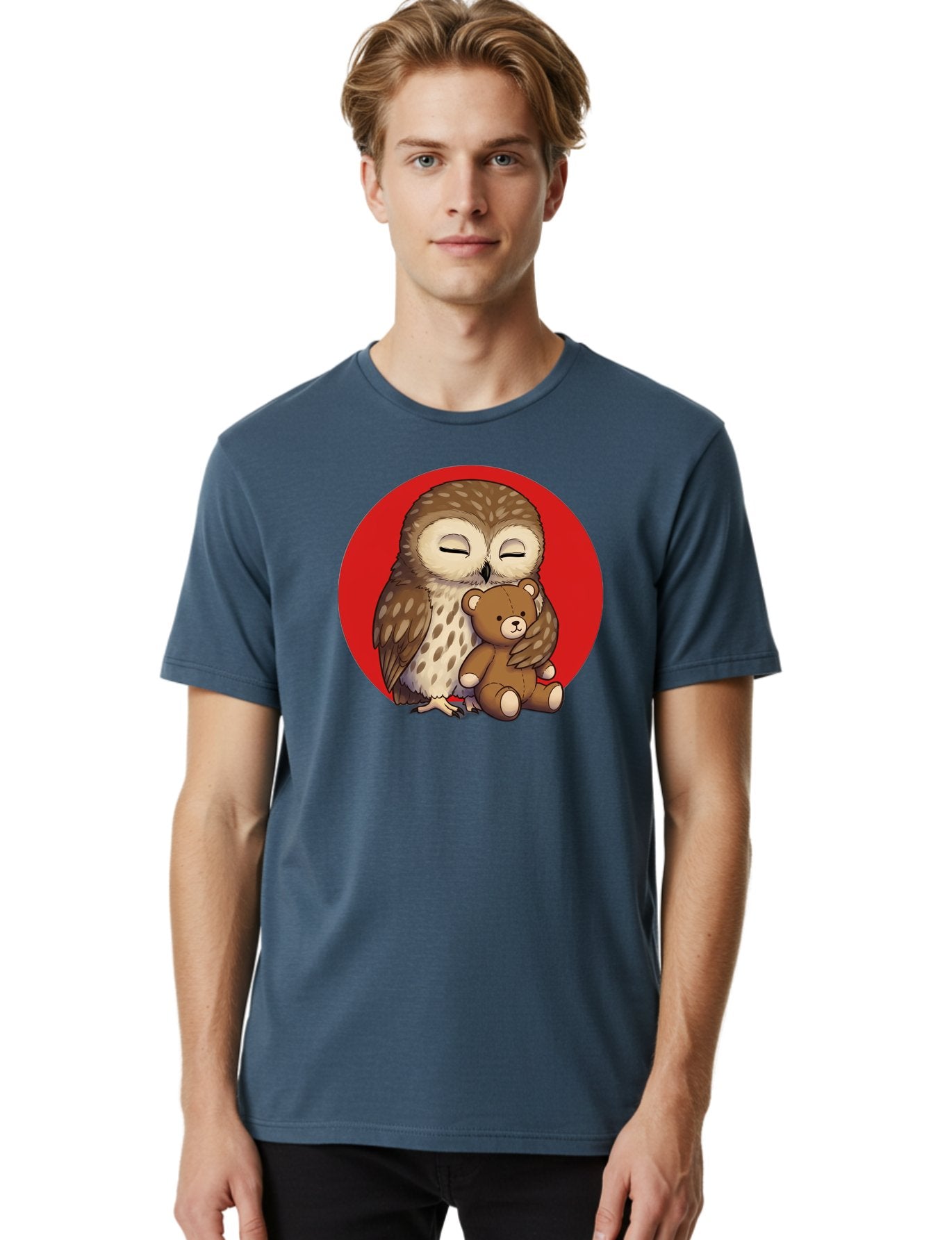 Owl-Hugging-Teddy-4 Men'S Graphic Tee, 100% Cotton, Comfortable Casual Summer Wear, Machine Washable, Vintage Camera, Old Camera, Antique Camera, Black Camera, Classic Photography, Photography Equipment, Nostalgic Device, Film Camera, Baf922 26