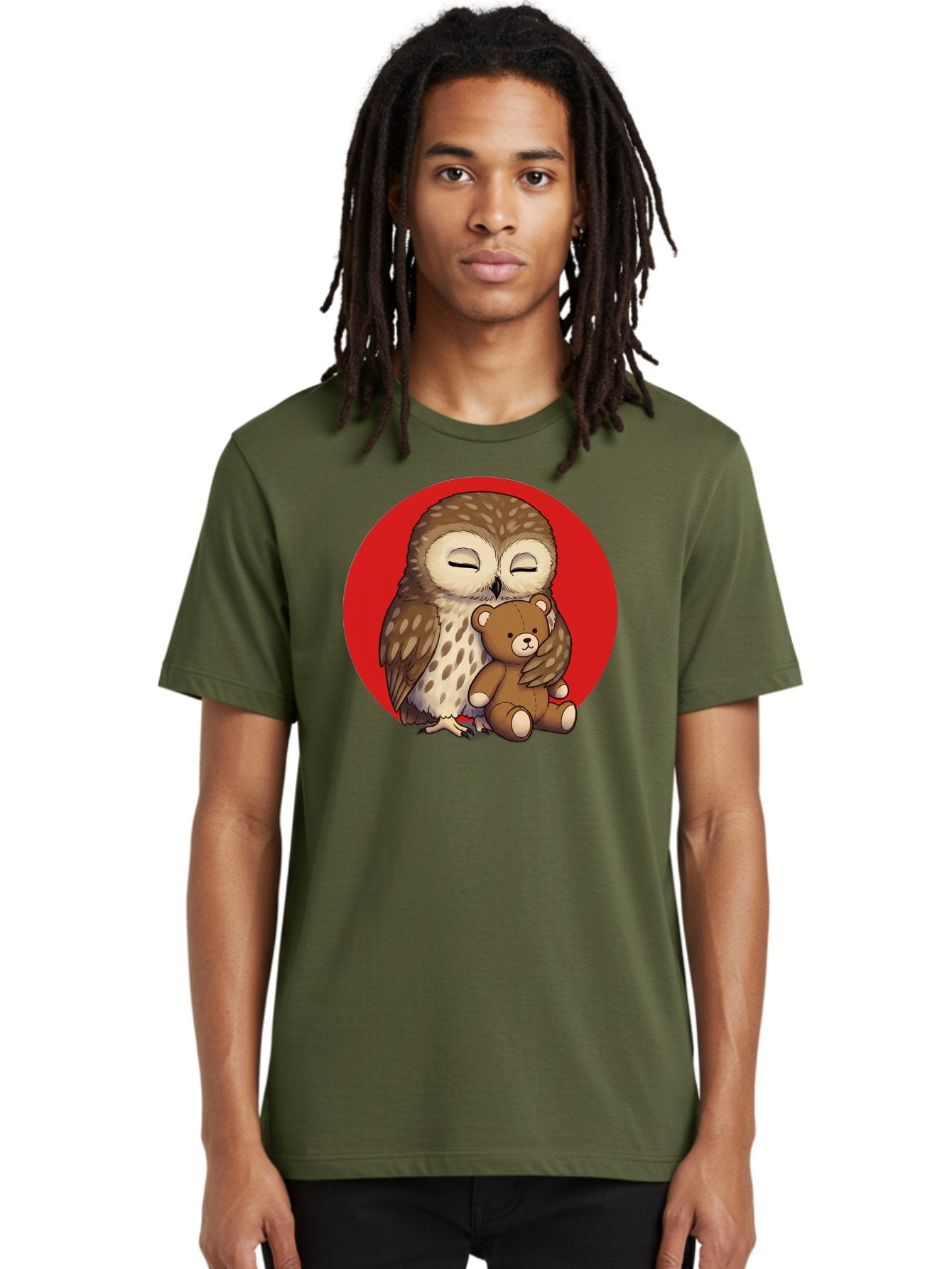 Owl-Hugging-Teddy-4 Men'S Graphic Tee, 100% Cotton, Comfortable Casual Summer Wear, Machine Washable, Vintage Camera, Old Camera, Antique Camera, Black Camera, Classic Photography, Photography Equipment, Nostalgic Device, Film Camera, Baf922 21