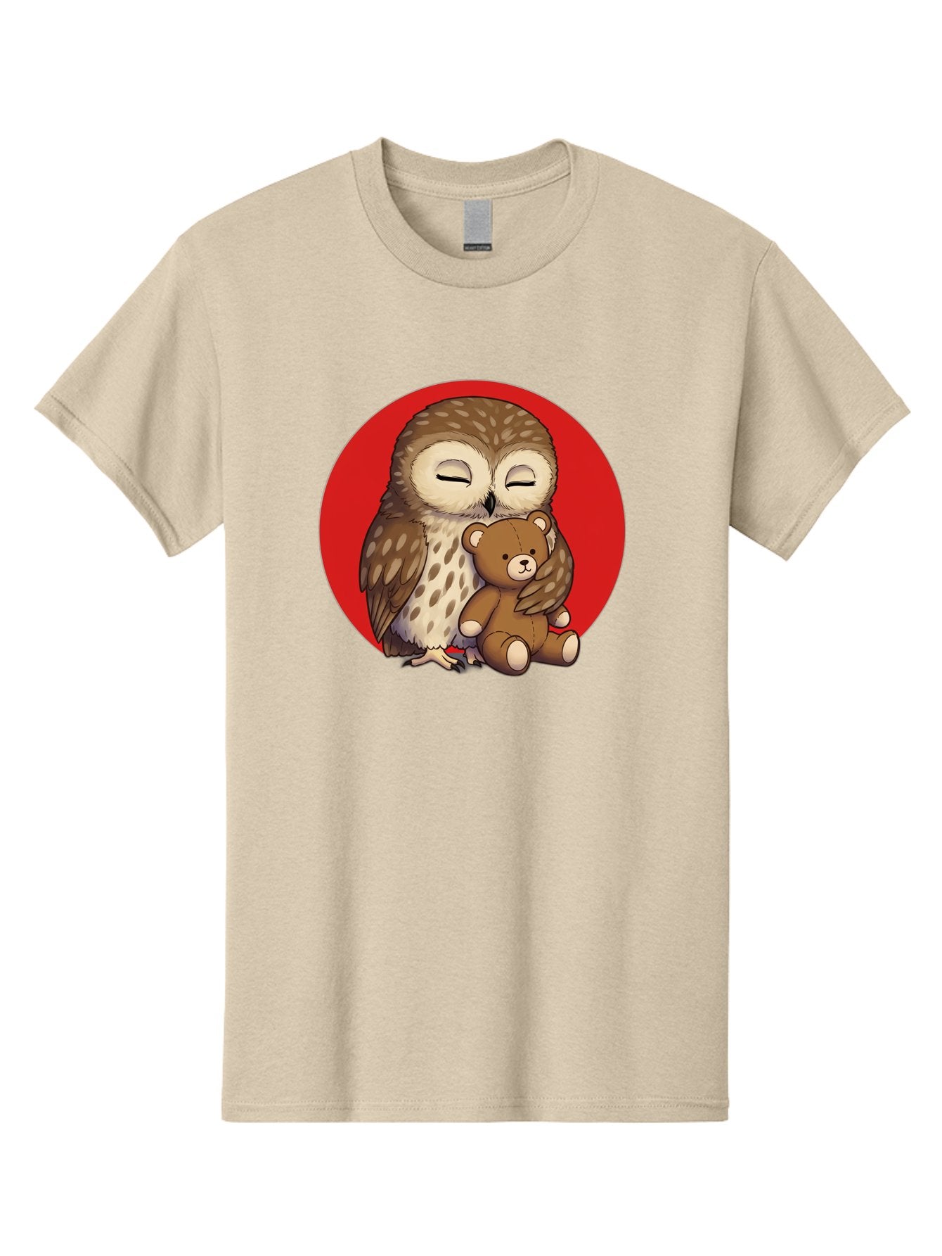 Owl-Hugging-Teddy-4 Men'S Graphic Tee, 100% Cotton, Comfortable Casual Summer Wear, Machine Washable, Vintage Camera, Old Camera, Antique Camera, Black Camera, Classic Photography, Photography Equipment, Nostalgic Device, Film Camera, Baf922