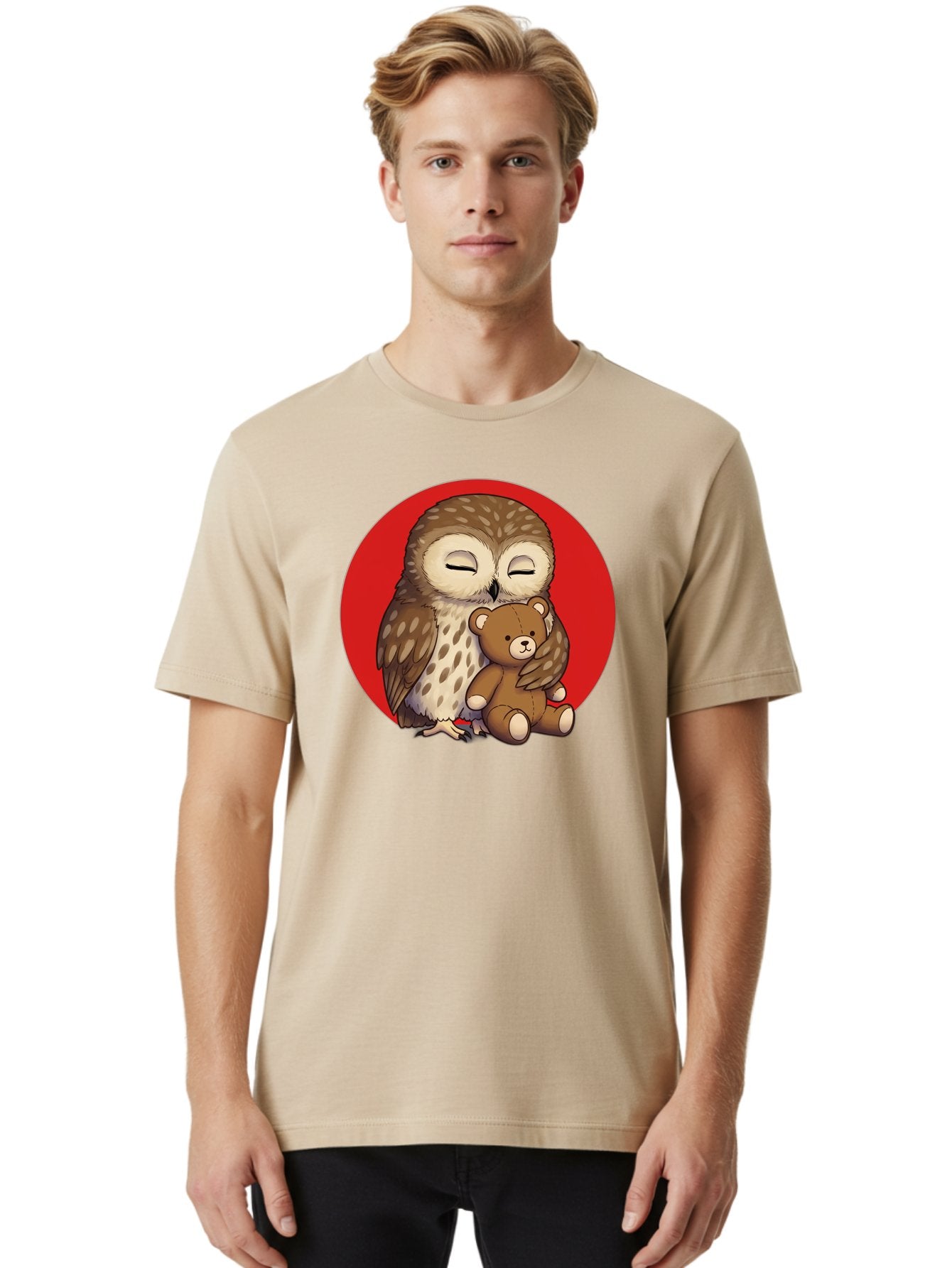 Owl-Hugging-Teddy-4 Men'S Graphic Tee, 100% Cotton, Comfortable Casual Summer Wear, Machine Washable, Vintage Camera, Old Camera, Antique Camera, Black Camera, Classic Photography, Photography Equipment, Nostalgic Device, Film Camera, Baf922 19