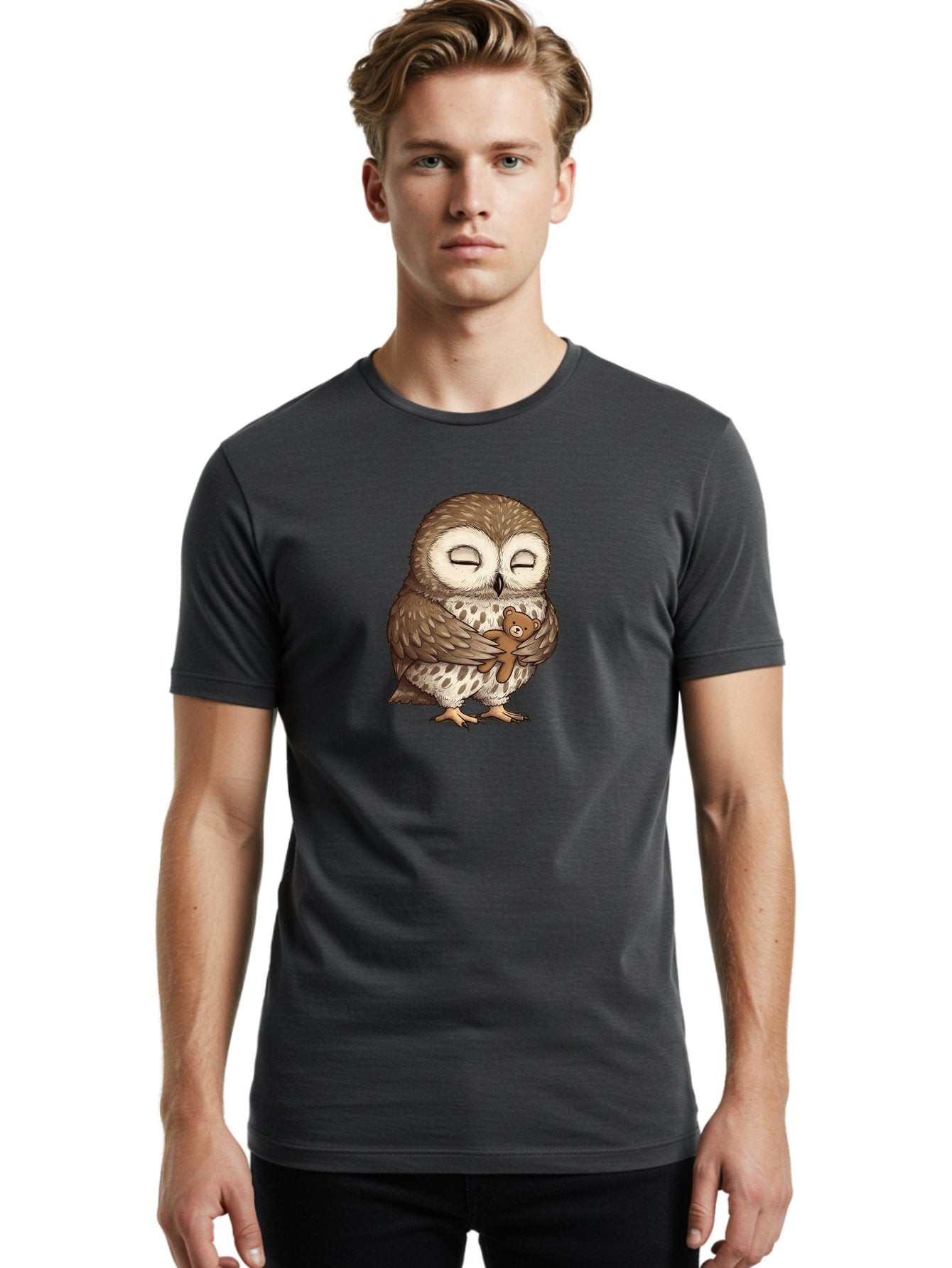 Owl-Hugging-Teddy-6 Men'S Graphic Tee, 100% Cotton, Comfortable Casual Summer Wear, Machine Washable, Vintage Camera, Old Camera, Antique Camera, Black Camera, Classic Photography, Photography Equipment, Nostalgic Device, Film Camera, Baf924 20