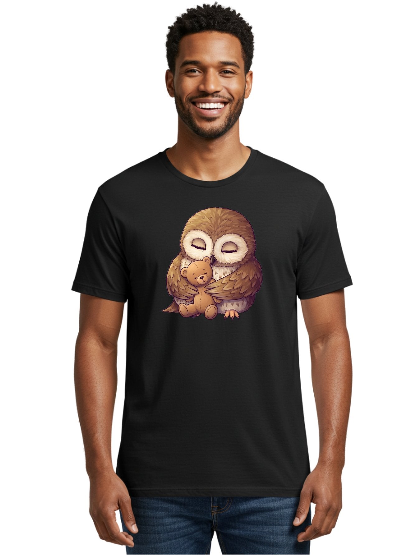 Owl-Hugging-Teddy-7 Men'S Graphic Tee, 100% Cotton, Comfortable Casual Summer Wear, Machine Washable, Vintage Camera, Old Camera, Antique Camera, Black Camera, Classic Photography, Photography Equipment, Nostalgic Device, Film Camera, Baf925 26