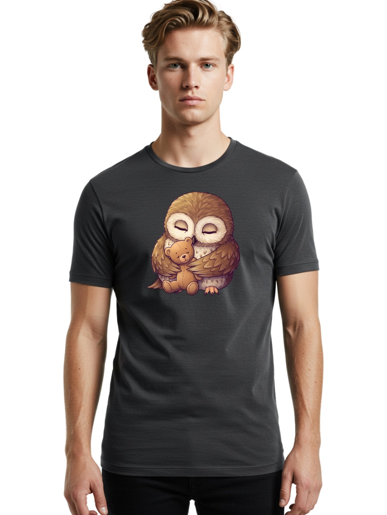 Owl-Hugging-Teddy-7 Men'S Graphic Tee, 100% Cotton, Comfortable Casual Summer Wear, Machine Washable, Vintage Camera, Old Camera, Antique Camera, Black Camera, Classic Photography, Photography Equipment, Nostalgic Device, Film Camera, Baf925 28
