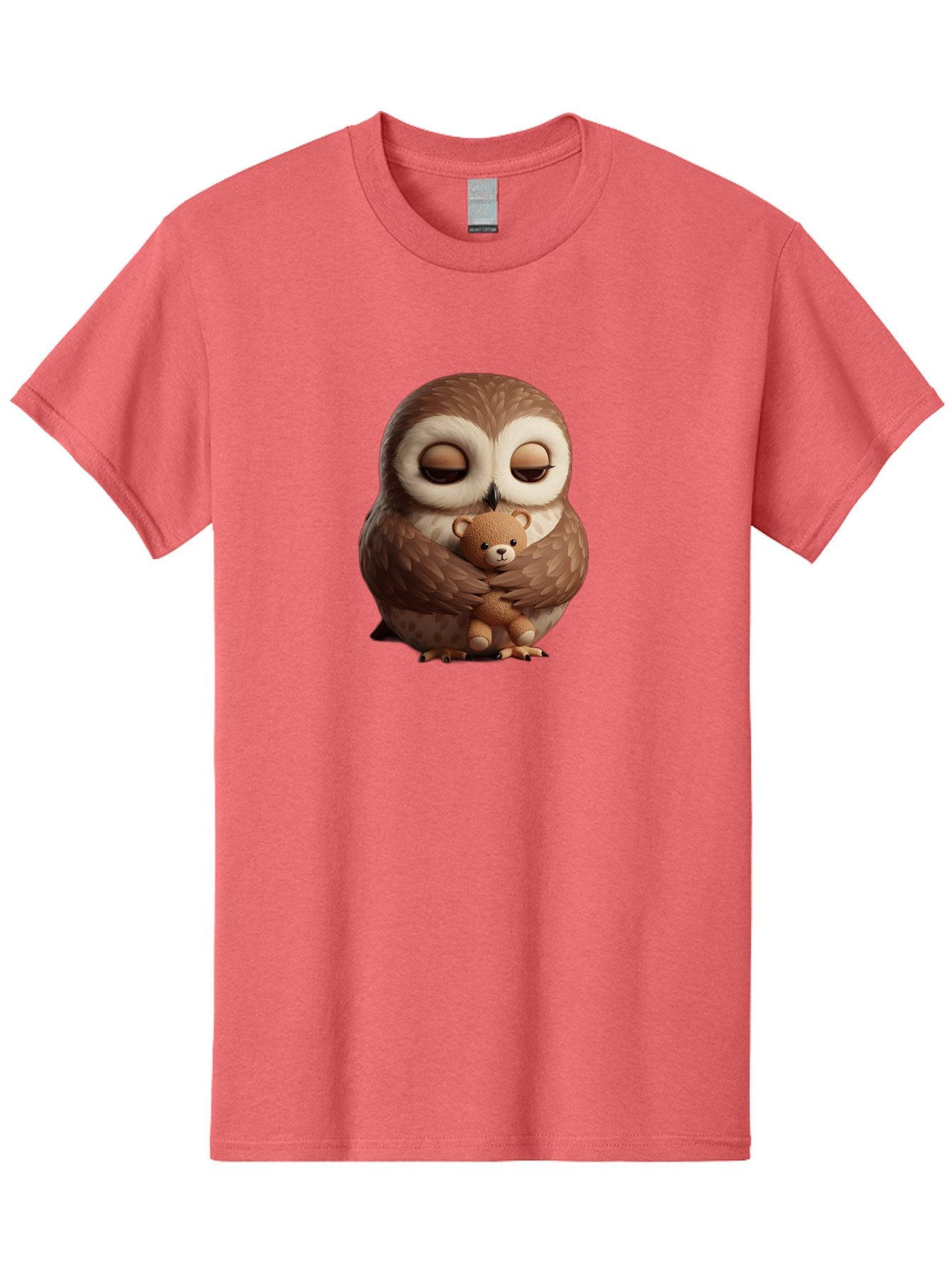 Owl-Hugging-Teddy-Bear-2 Men'S Graphic Tee, 100% Cotton, Comfortable Casual Summer Wear, Machine Washable, Vintage Camera, Old Camera, Antique Camera, Black Camera, Classic Photography, Photography Equipment, Nostalgic Device, Film Camera, Baf927