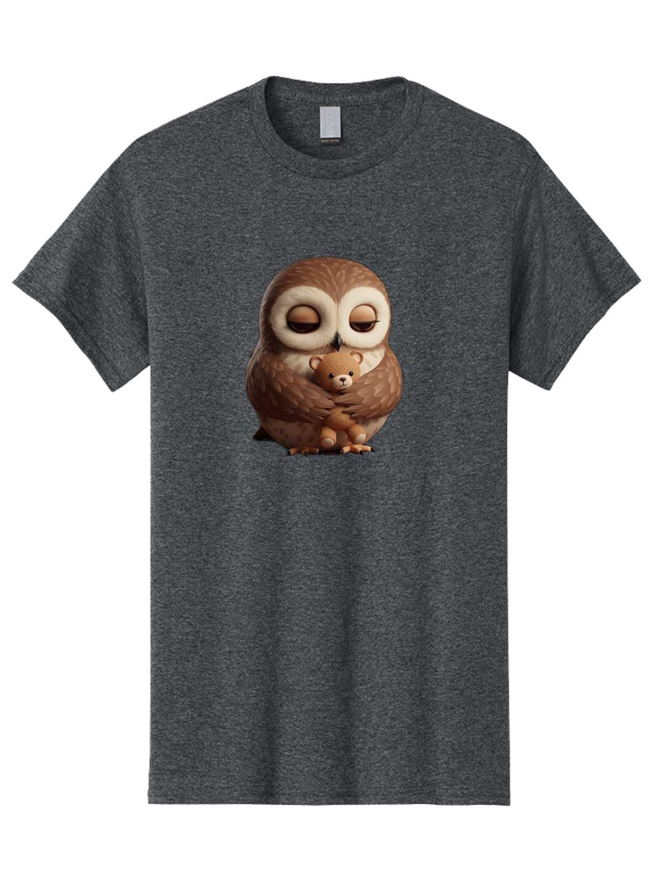 Owl-Hugging-Teddy-Bear-2 Men'S Graphic Tee, 100% Cotton, Comfortable Casual Summer Wear, Machine Washable, Vintage Camera, Old Camera, Antique Camera, Black Camera, Classic Photography, Photography Equipment, Nostalgic Device, Film Camera, Baf927 15