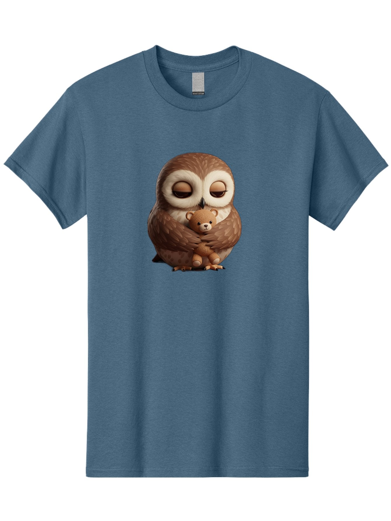 Owl-Hugging-Teddy-Bear-2 Men'S Graphic Tee, 100% Cotton, Comfortable Casual Summer Wear, Machine Washable, Vintage Camera, Old Camera, Antique Camera, Black Camera, Classic Photography, Photography Equipment, Nostalgic Device, Film Camera, Baf927 10
