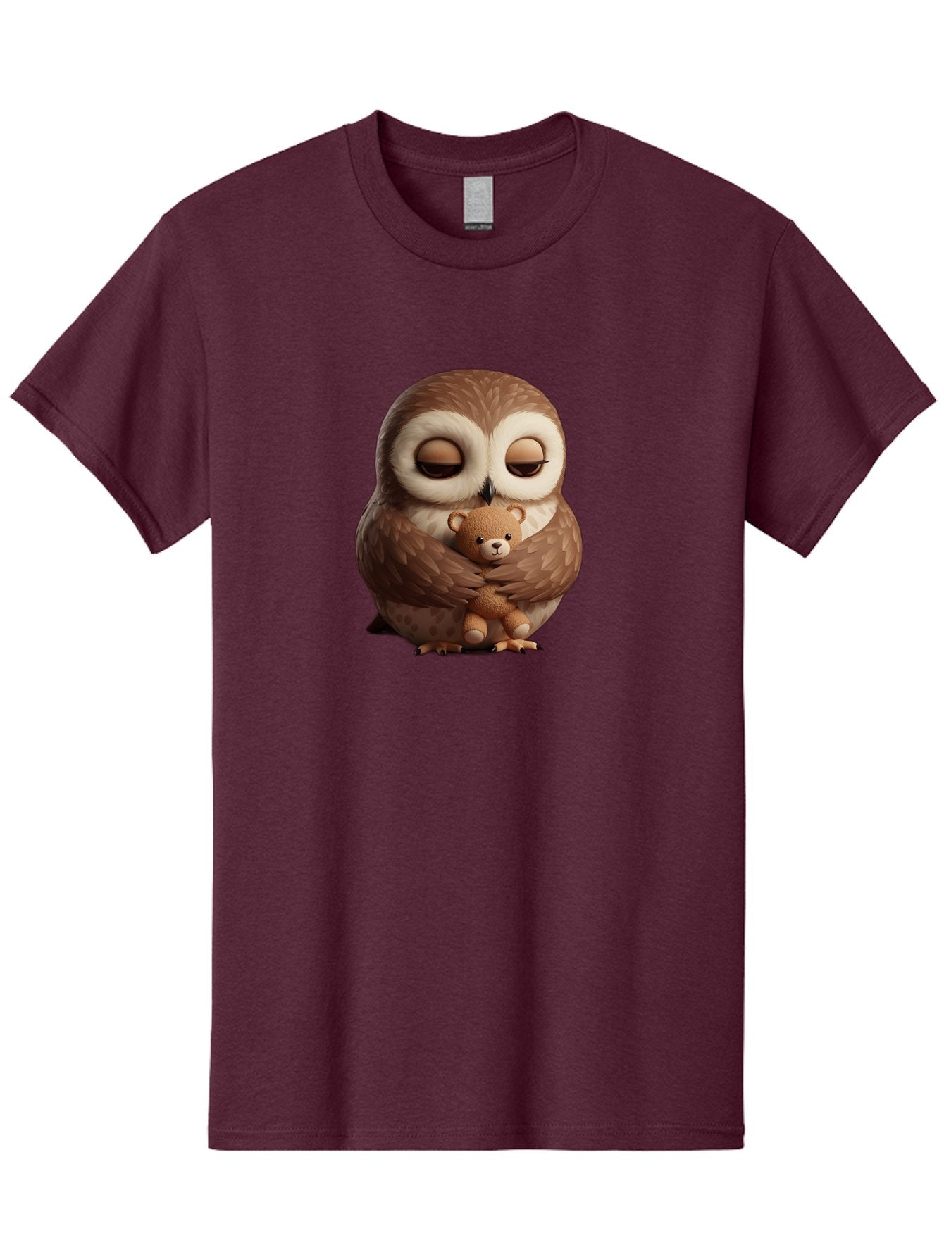 Owl-Hugging-Teddy-Bear-2 Men'S Graphic Tee, 100% Cotton, Comfortable Casual Summer Wear, Machine Washable, Vintage Camera, Old Camera, Antique Camera, Black Camera, Classic Photography, Photography Equipment, Nostalgic Device, Film Camera, Baf927 6