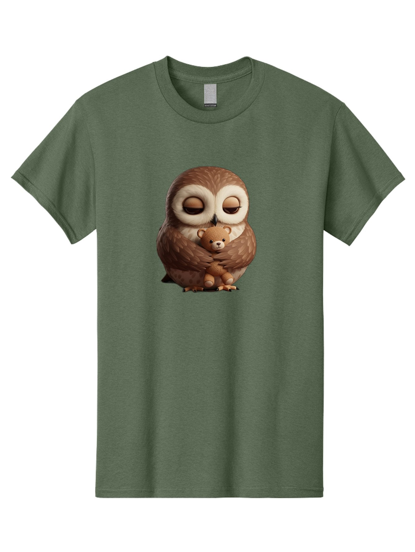 Owl-Hugging-Teddy-Bear-2 Men'S Graphic Tee, 100% Cotton, Comfortable Casual Summer Wear, Machine Washable, Vintage Camera, Old Camera, Antique Camera, Black Camera, Classic Photography, Photography Equipment, Nostalgic Device, Film Camera, Baf927 7
