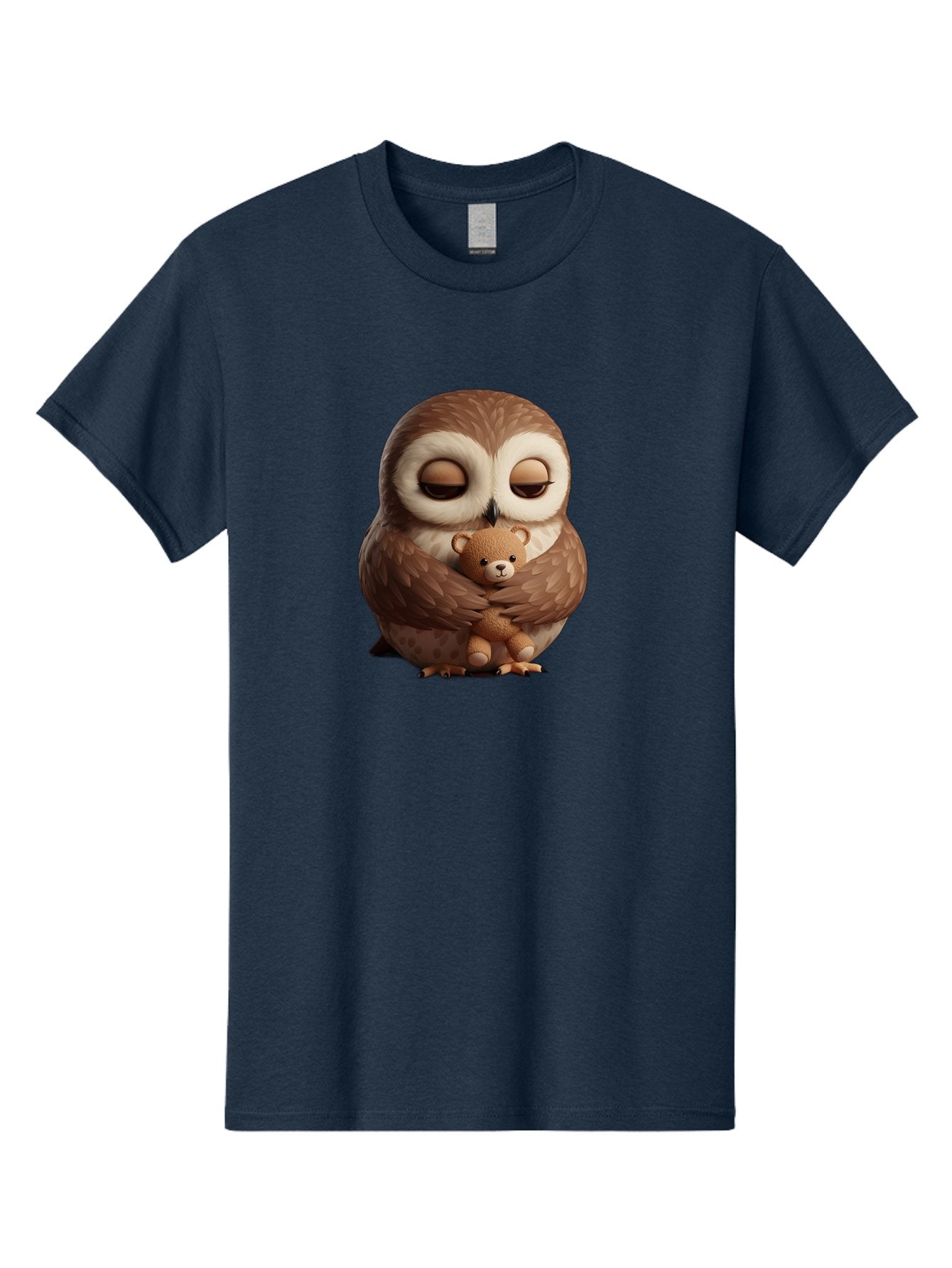 Owl-Hugging-Teddy-Bear-2 Men'S Graphic Tee, 100% Cotton, Comfortable Casual Summer Wear, Machine Washable, Vintage Camera, Old Camera, Antique Camera, Black Camera, Classic Photography, Photography Equipment, Nostalgic Device, Film Camera, Baf927 3